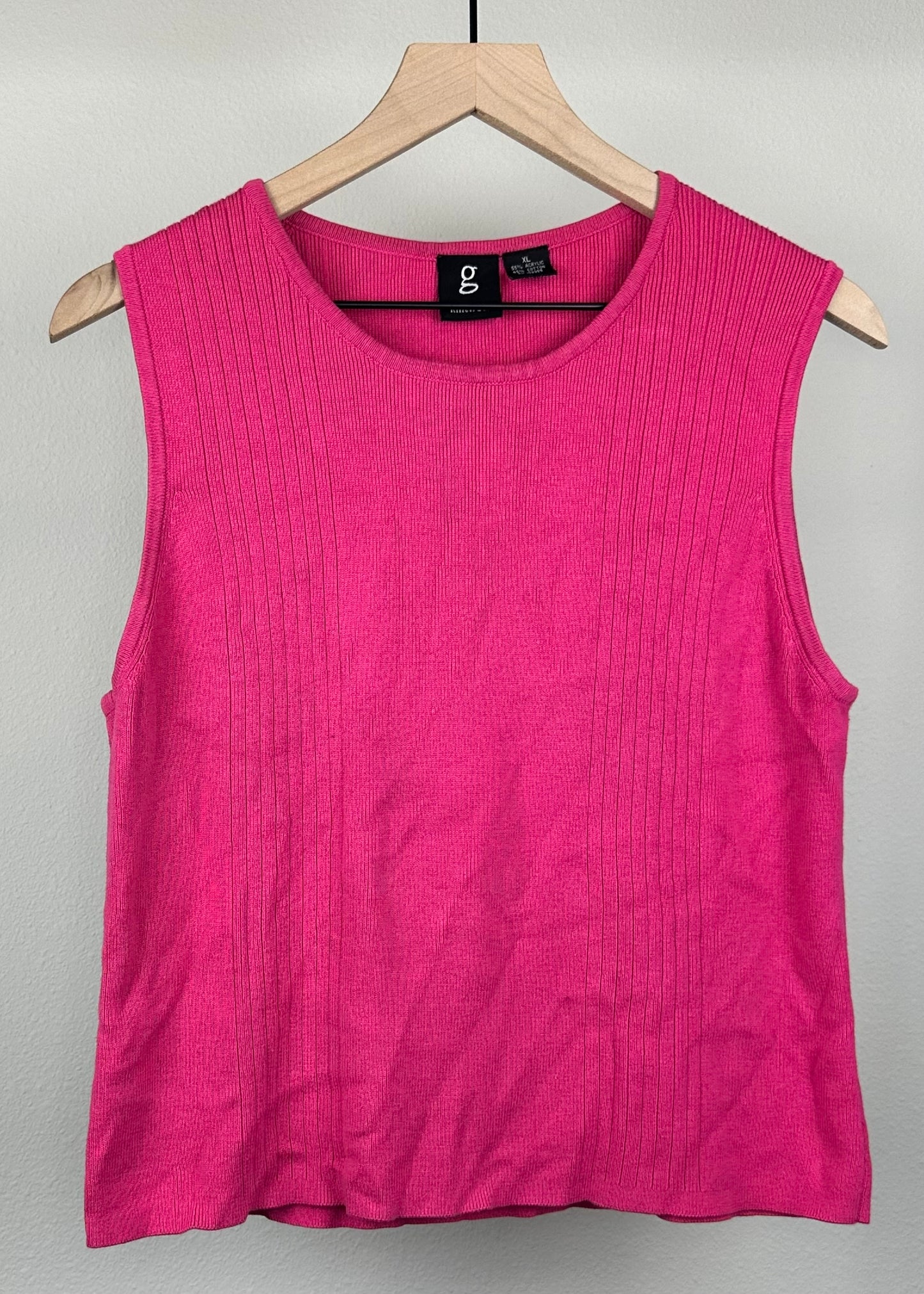 Pink Sleeveless Shirt by G Knitwear