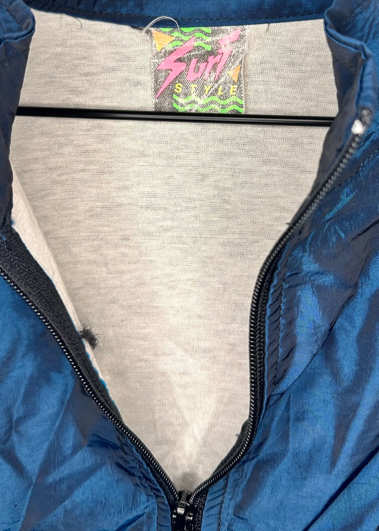 Blue Nylon Jacket By Surf Style
