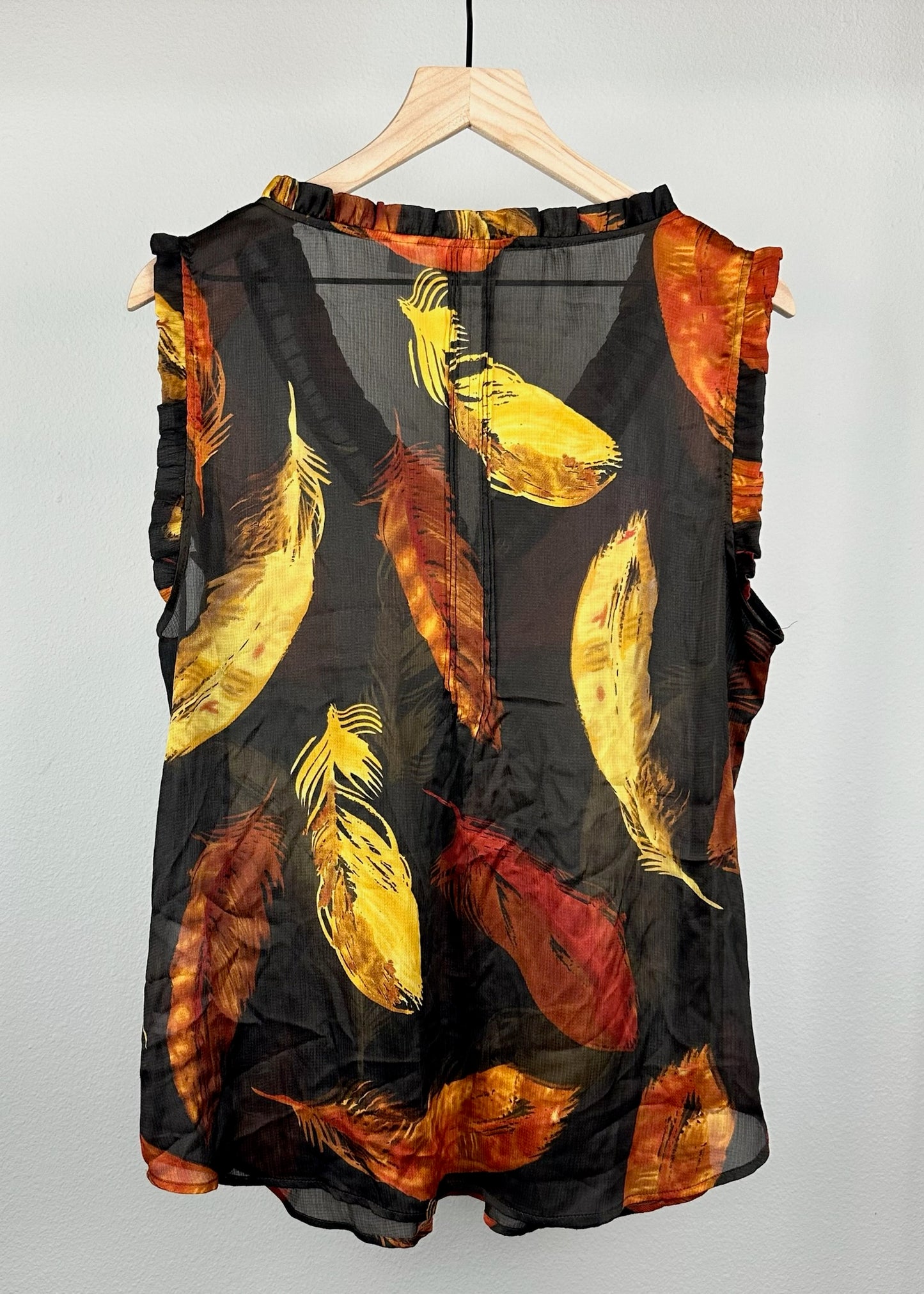 Gold Feather Blouse by New York and Company