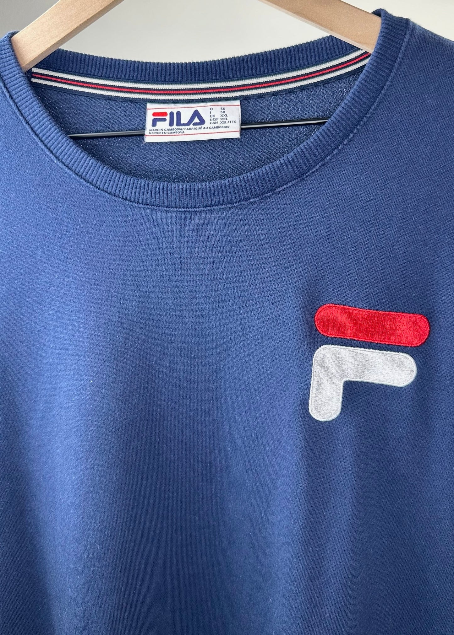 Mens Navy Fila Sweater