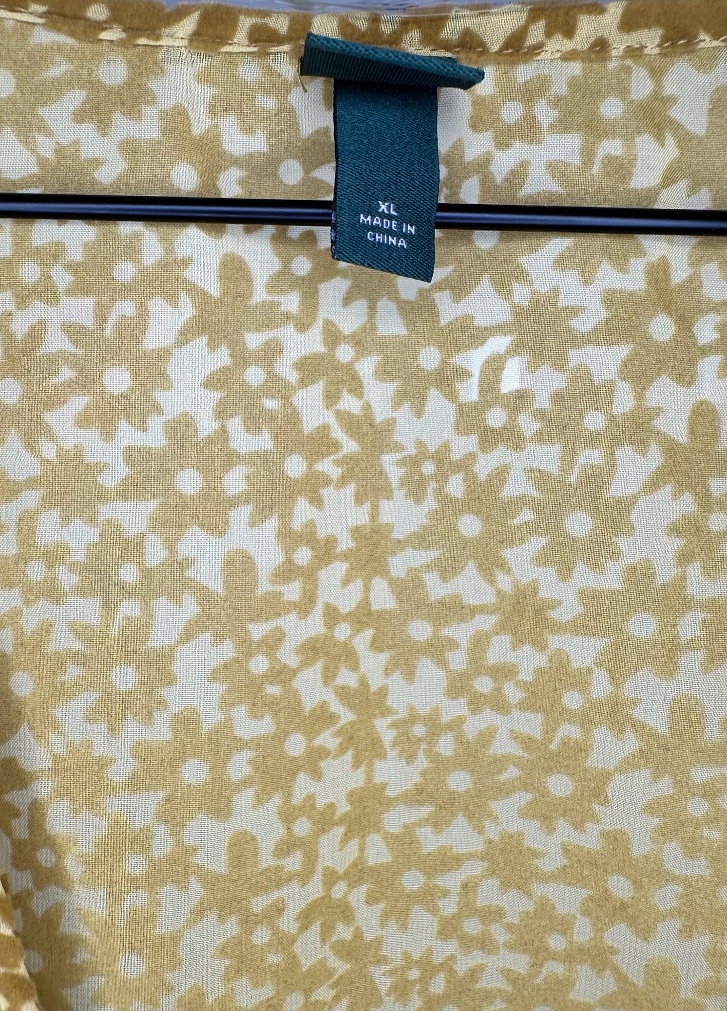 Mustard Flower Tie Up Shirt by Wild Fable