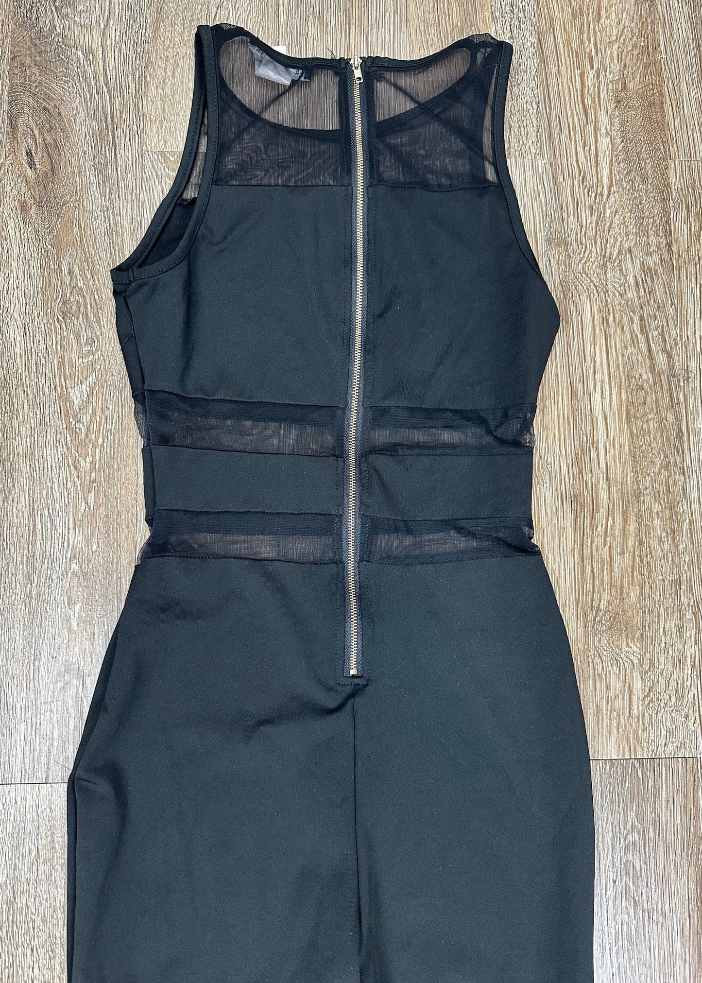 Black Mesh Jumpsuit by Fashion Nova