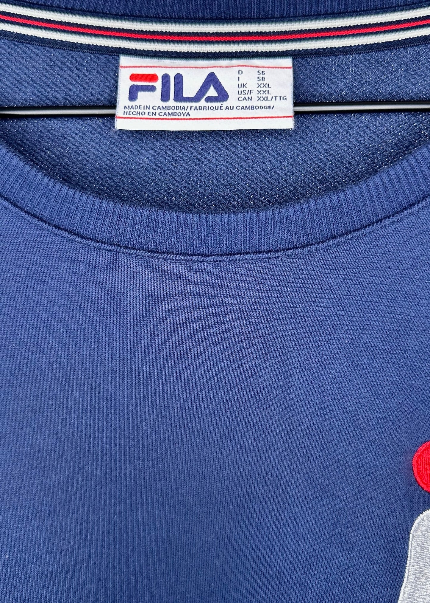 Mens Navy Fila Sweater