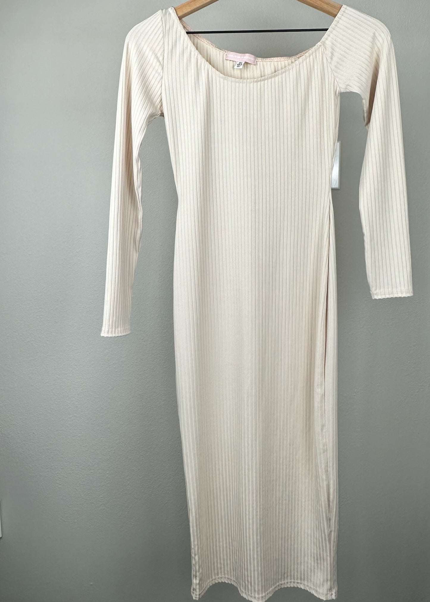 Off The Shoulder Long Sleeve Dress By Carlibybel X Misguided