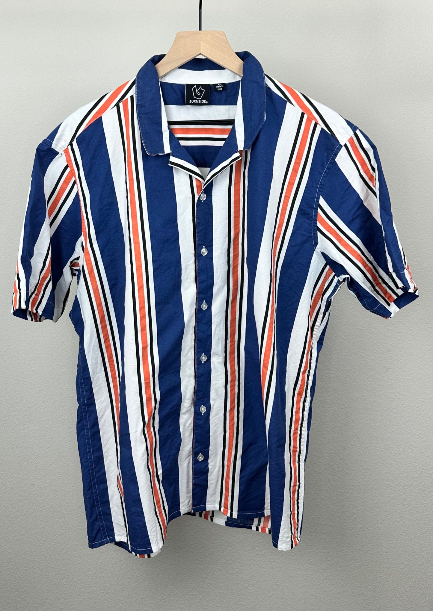 Orange and Blue Striped Button Up by Burnside