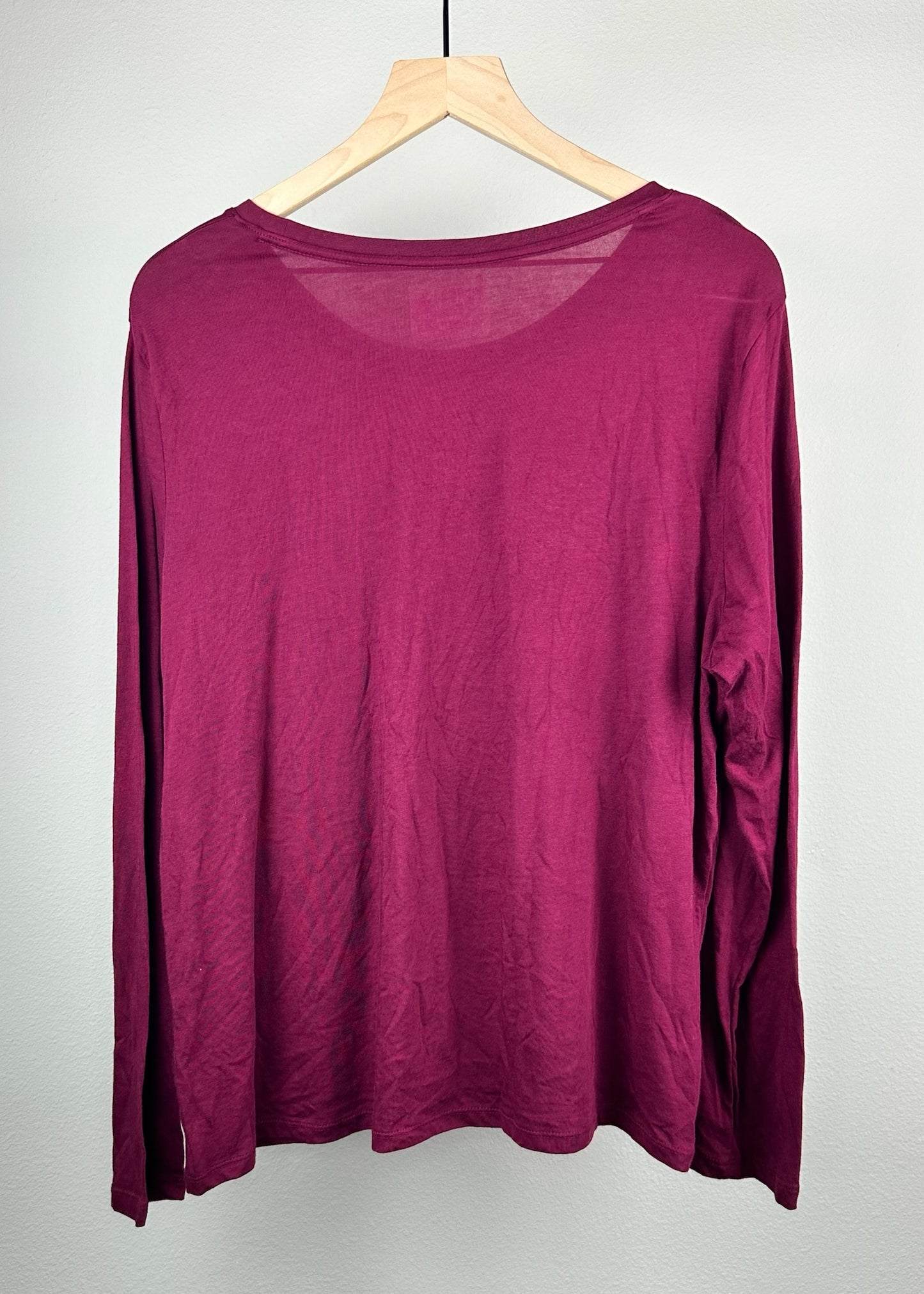 Burgundy Long Sleeve Shirt by Time and Tru