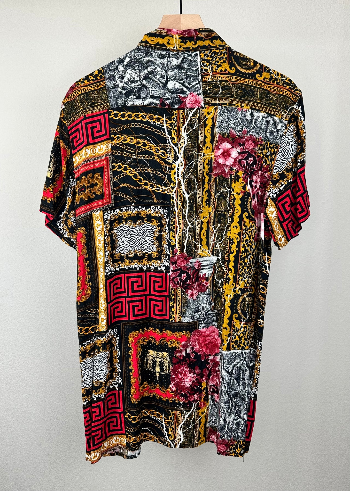 Red, Black and Gold Button Up By Reason