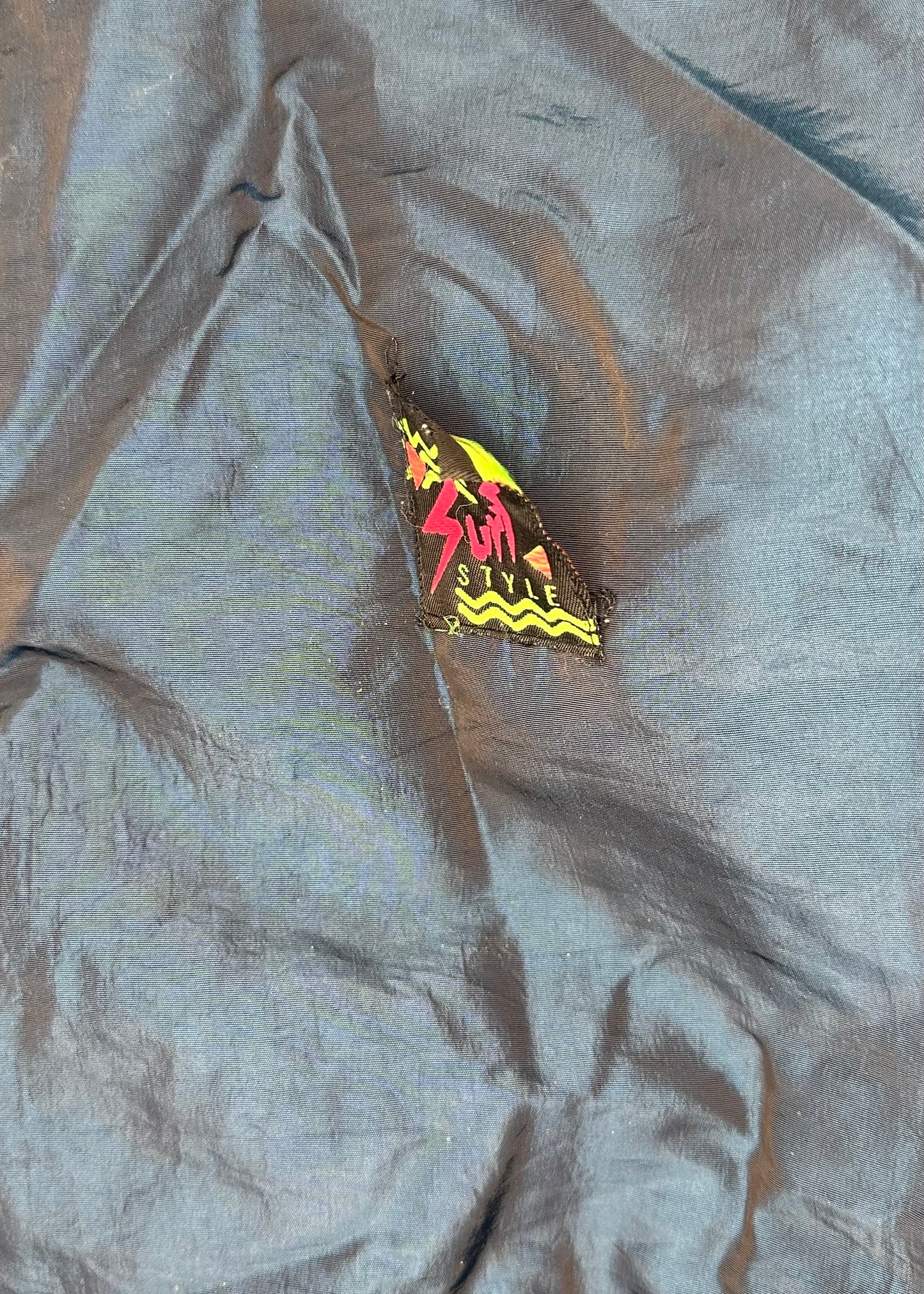 Blue Nylon Jacket By Surf Style