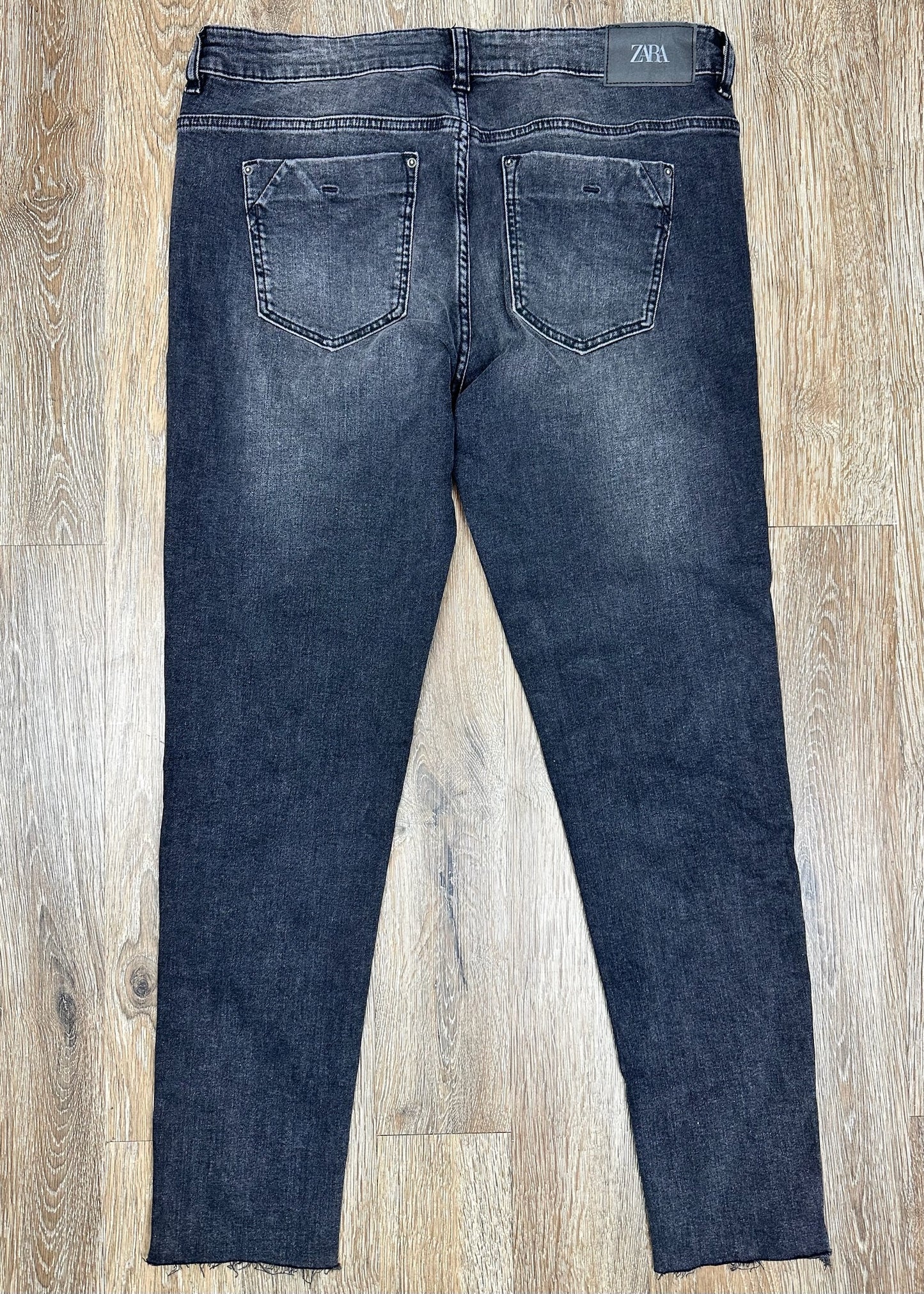 Black Jeans with Zippers by Zara