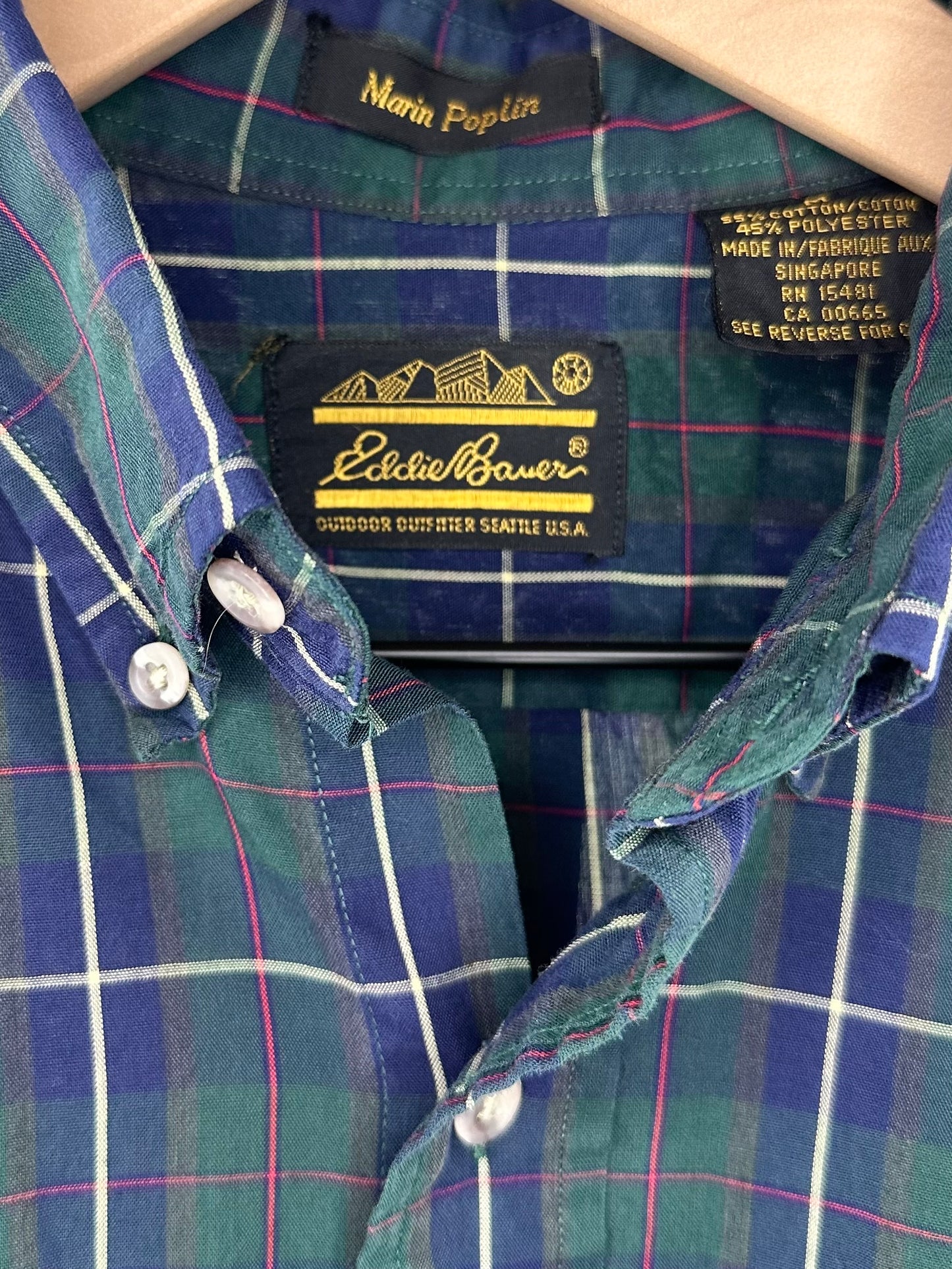 Green Long Sleeve Shirt By Eddie Bauer