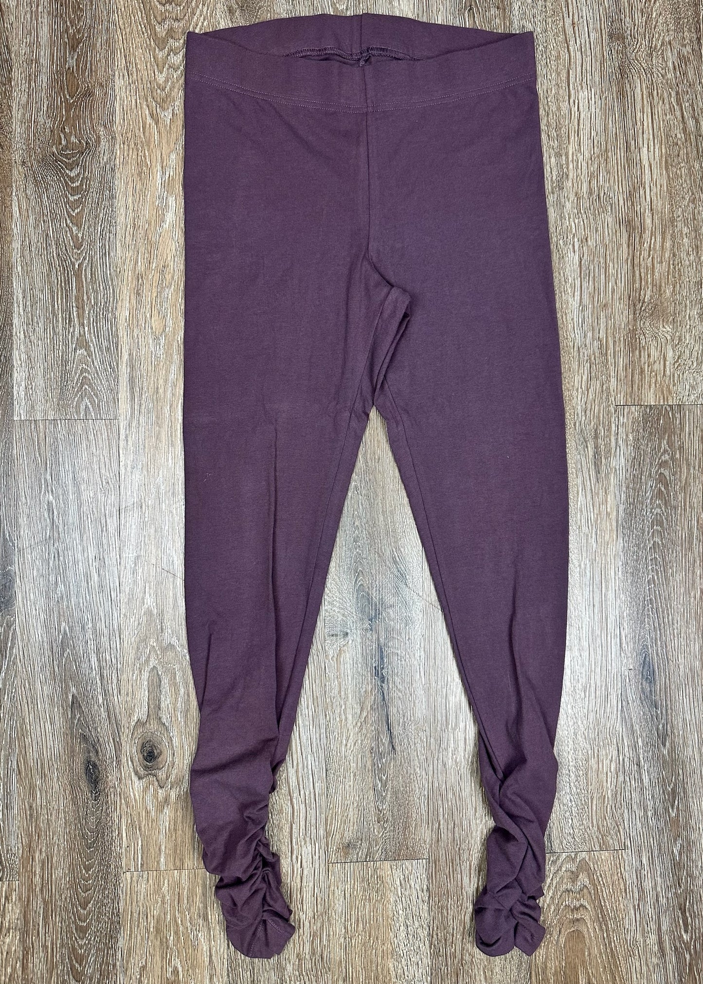 Burgundy Scrunch Leggings