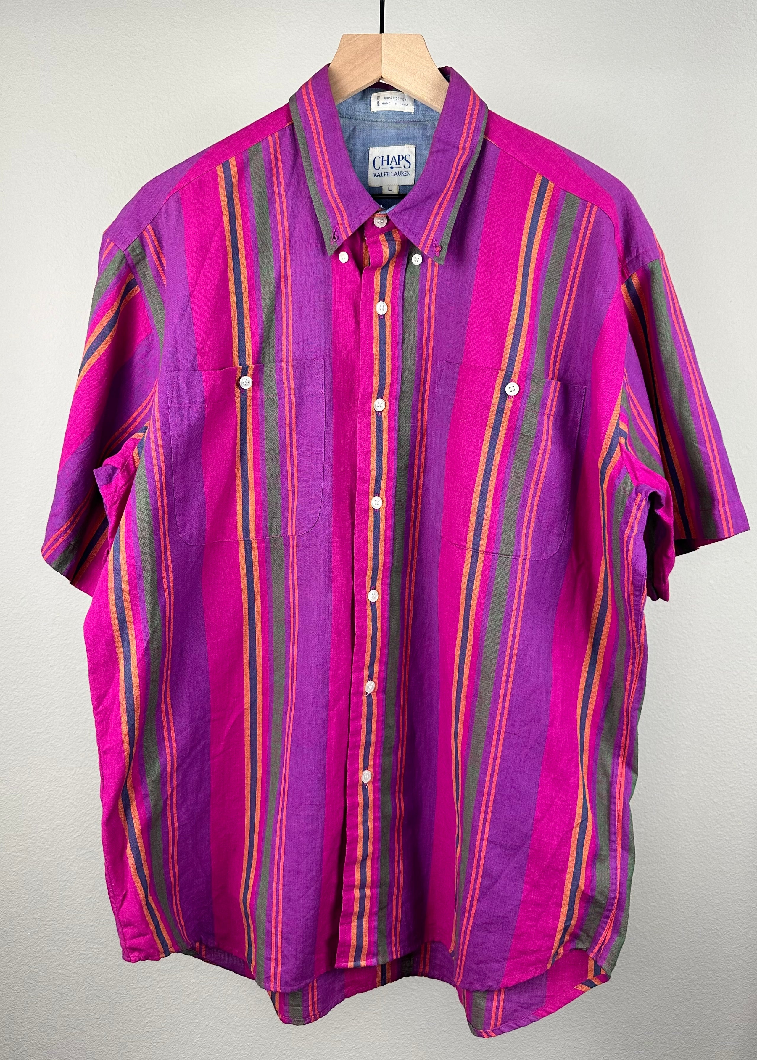 Chaps Pink/Purple Multi Color Shirt By Ralph Lauren Off Racks Shop Chaps Pink/Purple Multi Color Shirt By Ralph Lauren Off Racks Shop