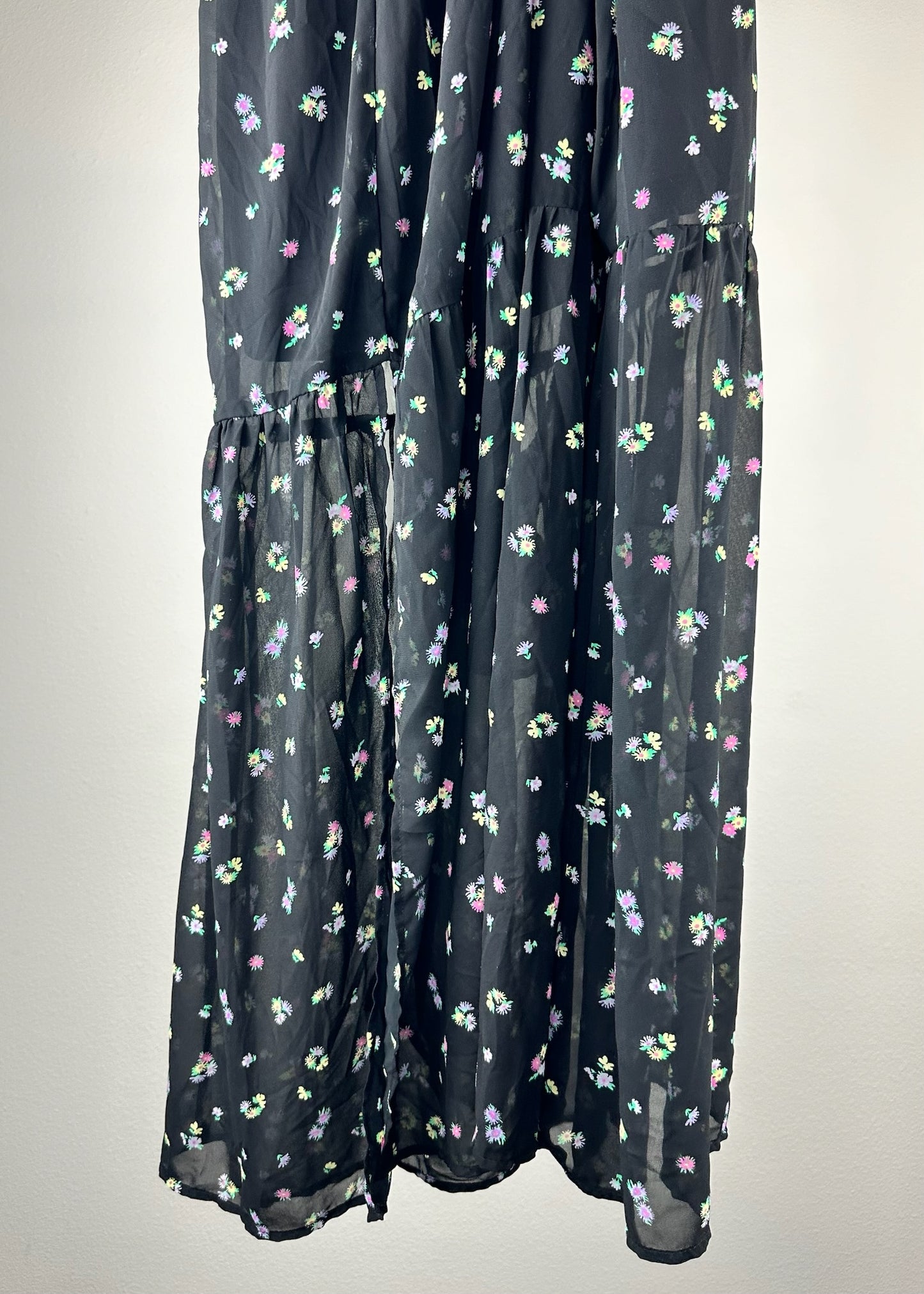 Black Floral Dress with Open Back by H&M/Divided