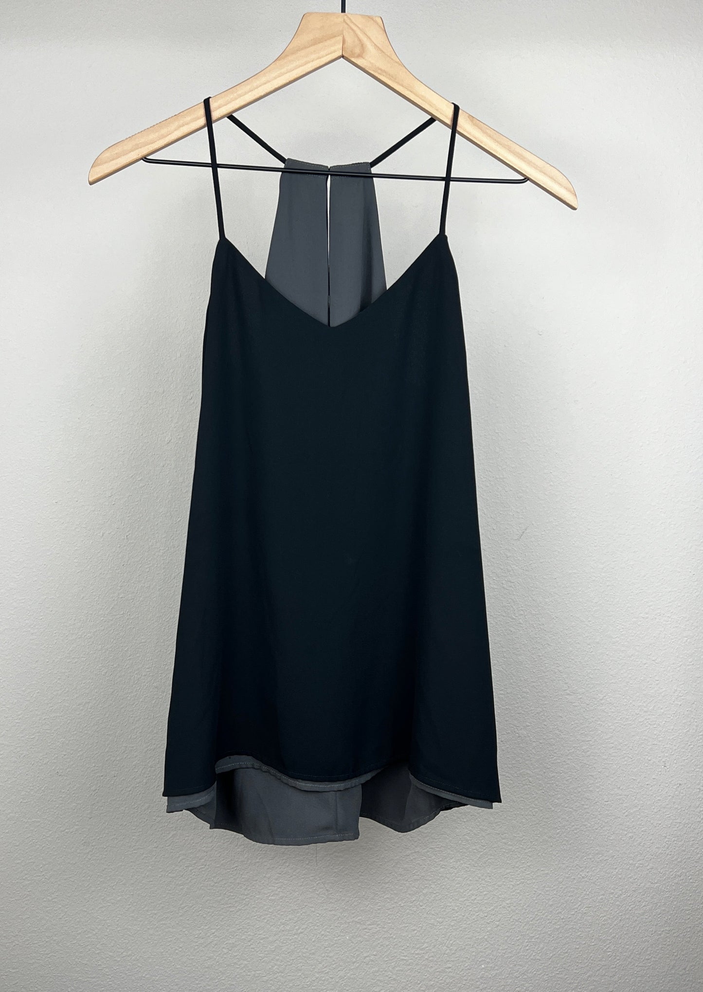 Black and Grey Reversible Blouse