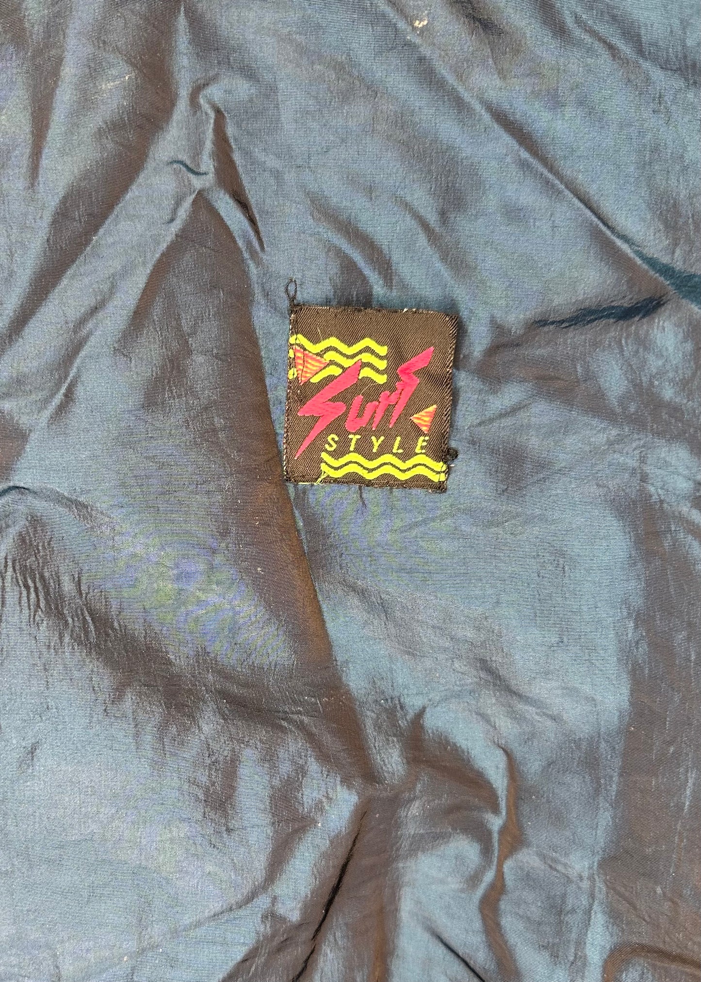 Blue Nylon Jacket By Surf Style