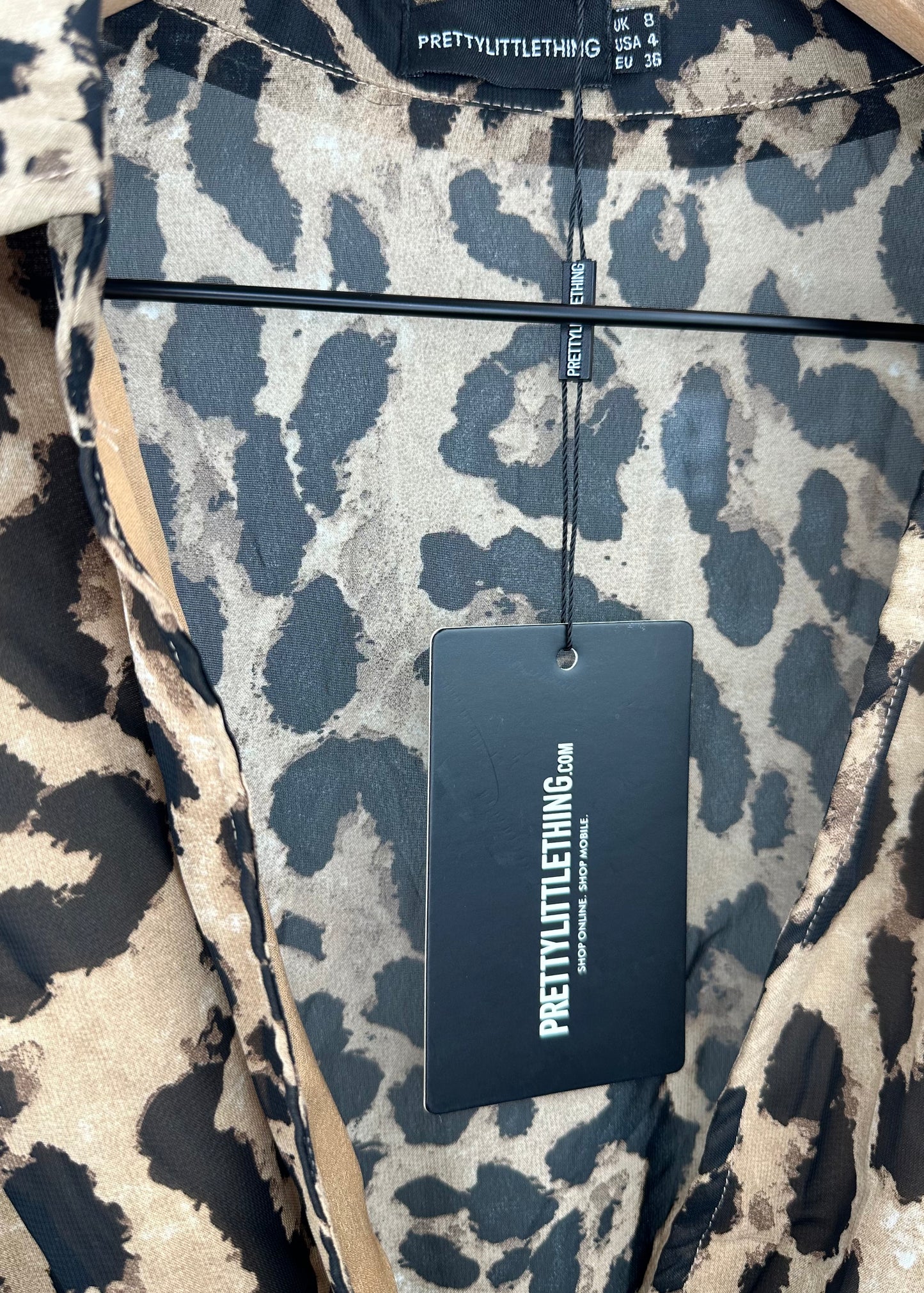 Leopard Print Wrap Dress By PLT
