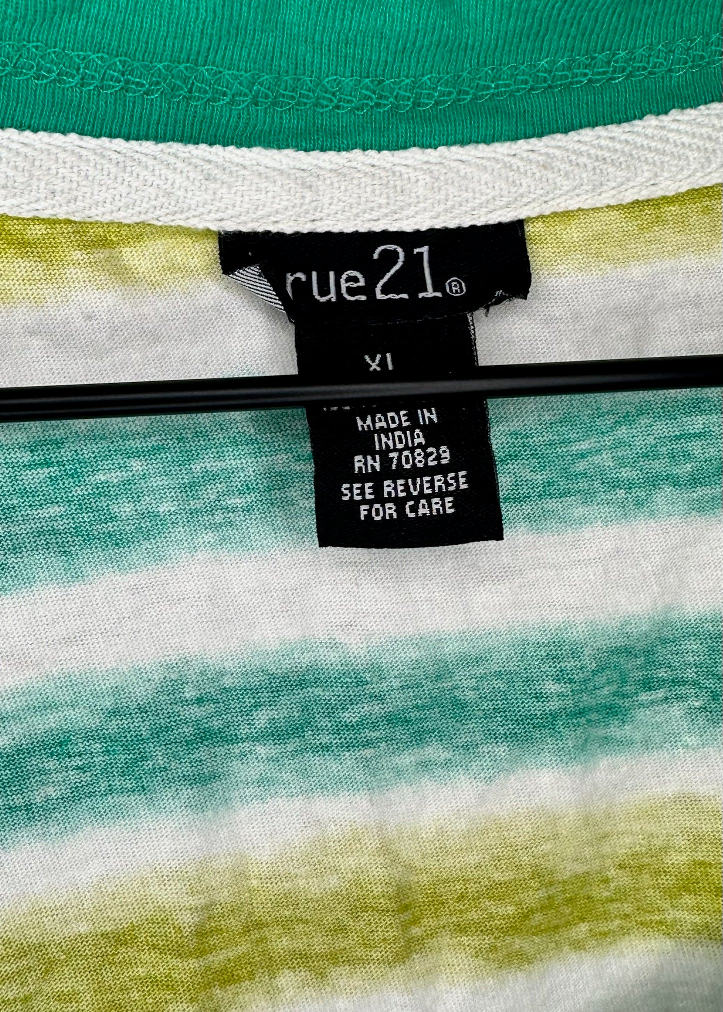 Green and Yellow Shirt by Rue 21