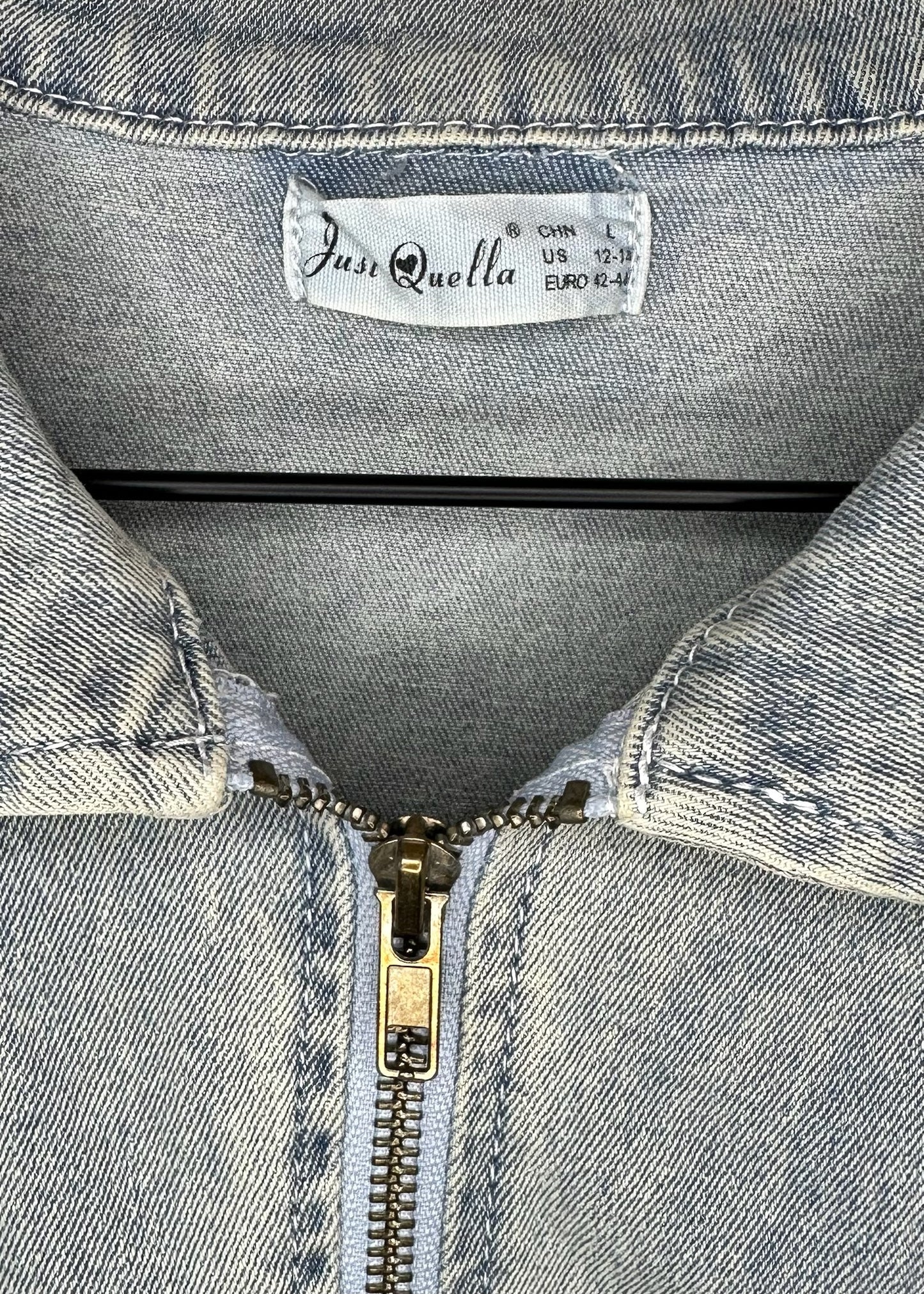 Light Denim Dress with Belt by Just Quella