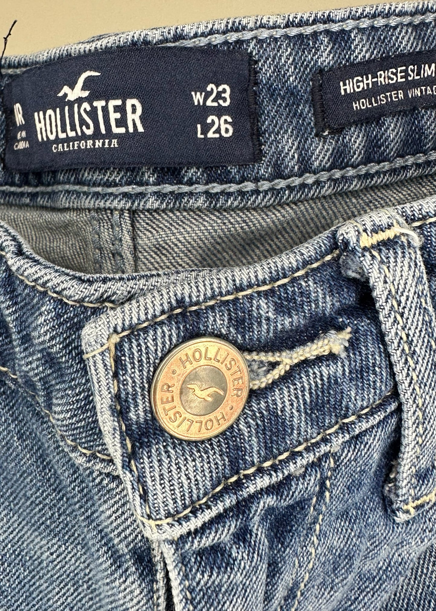 High Rise Slim Straight Jeans by Hollister