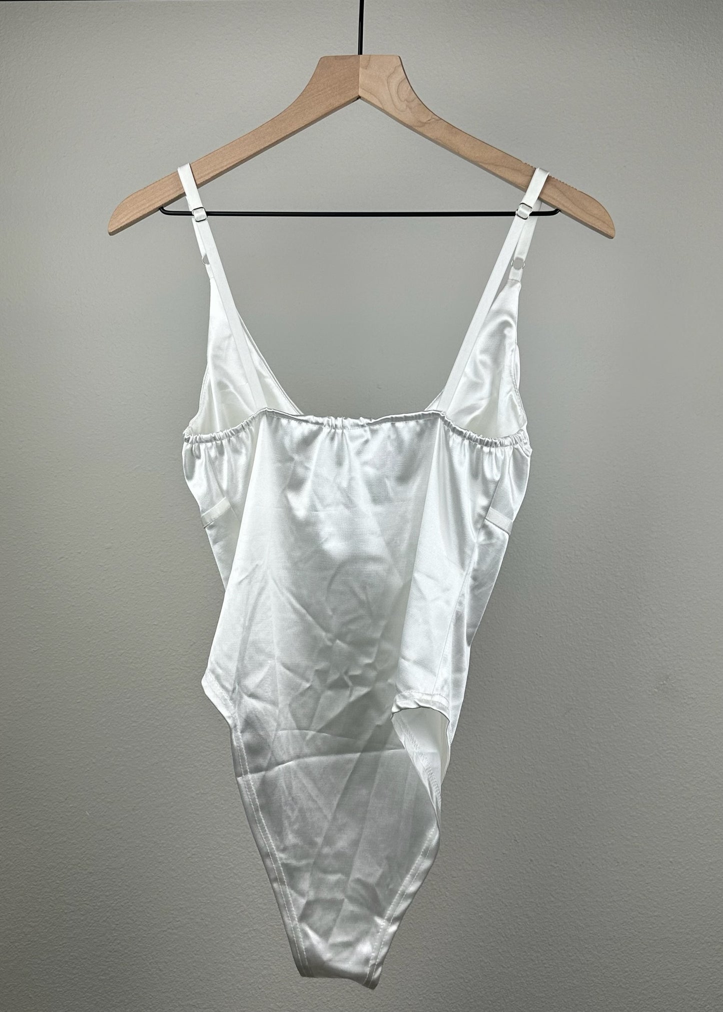 White Satin Bodysuit
