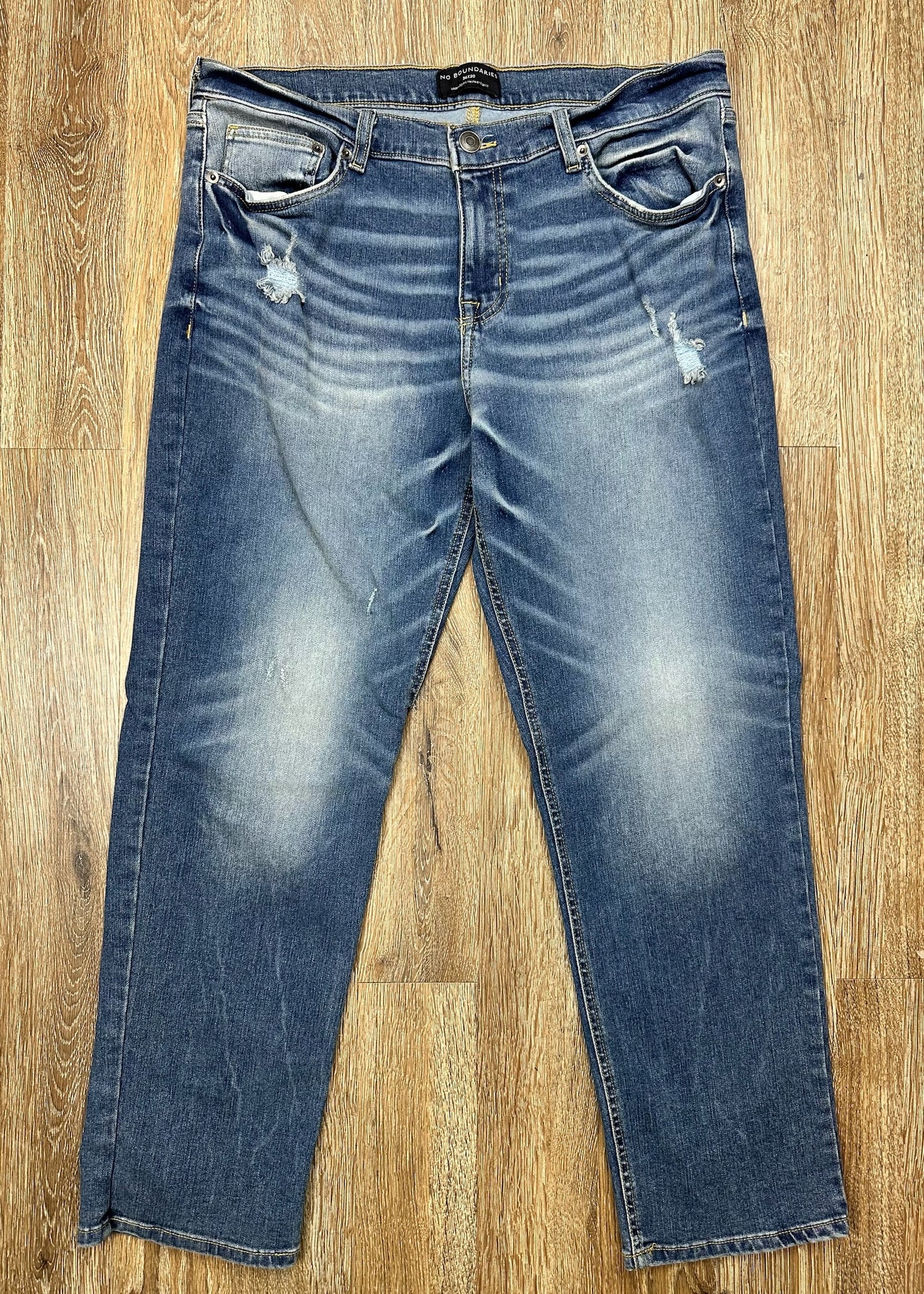 Distressed Blue Jeans by No Boundaries