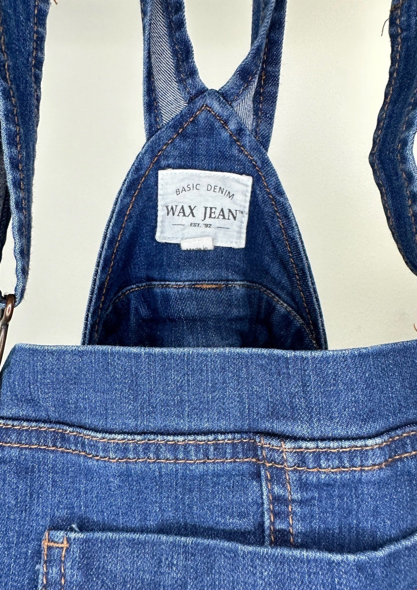 Dark Jean Overalls By Wax Jean