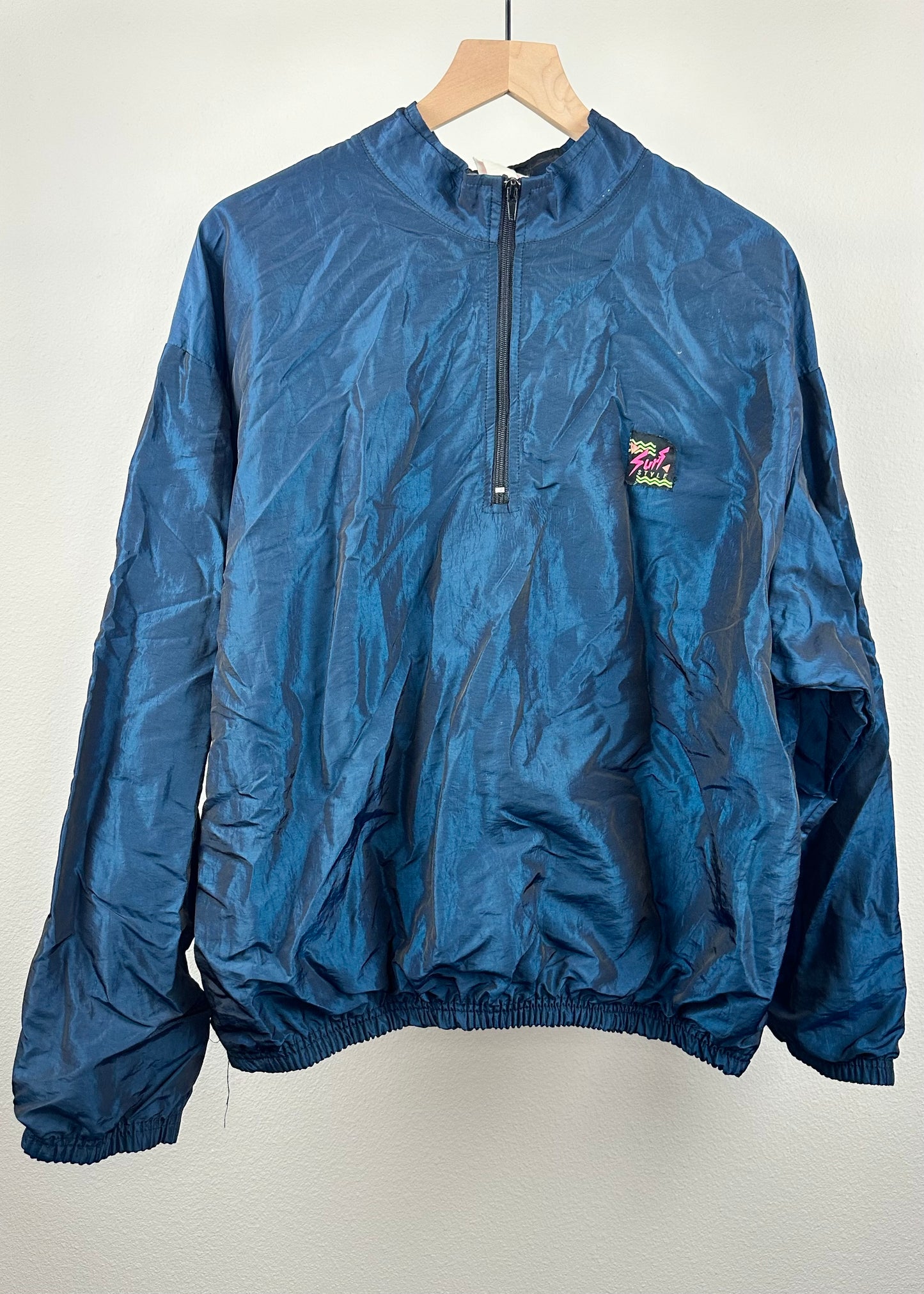 Blue Nylon Jacket By Surf Style