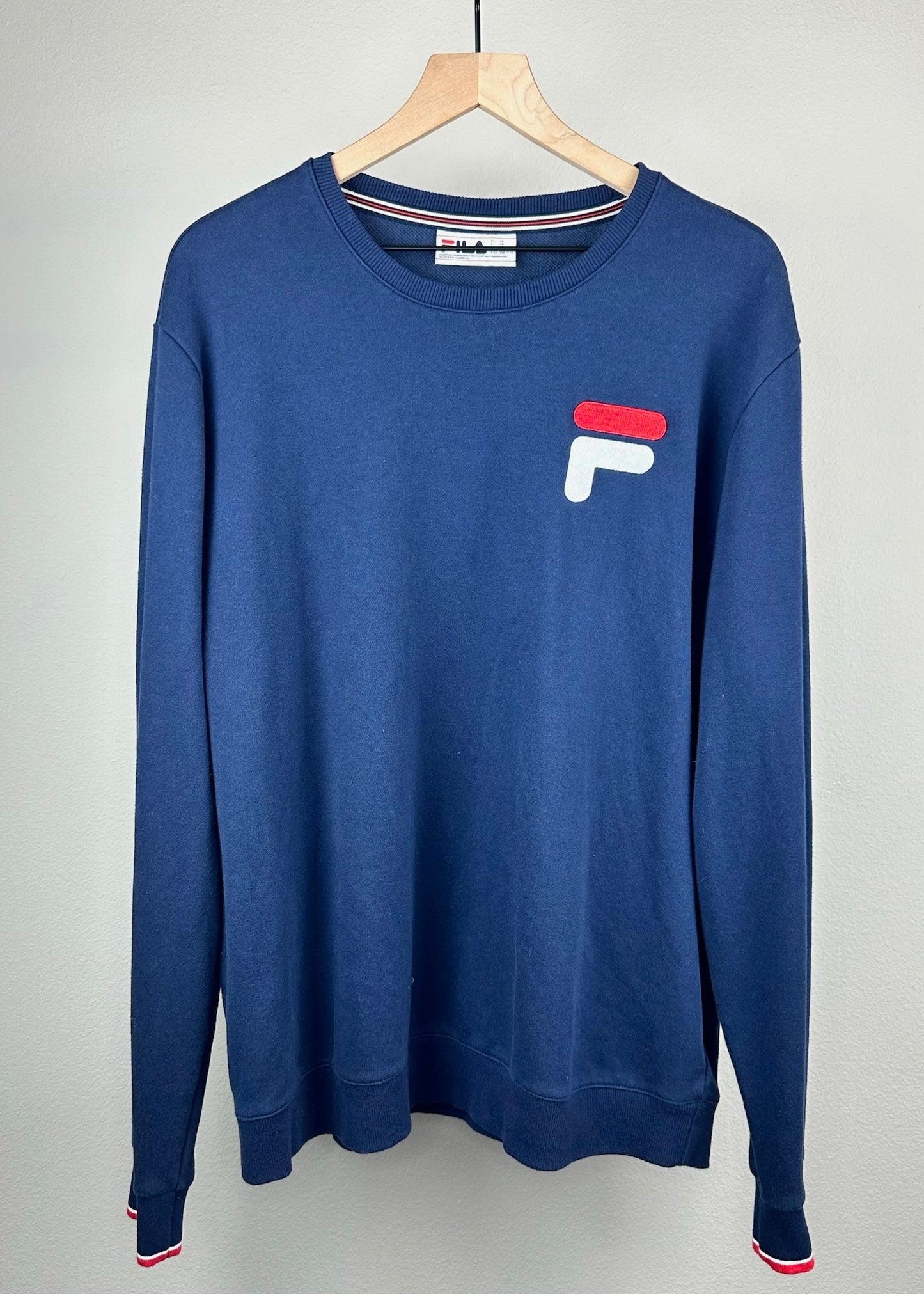 Mens Navy Fila Sweater