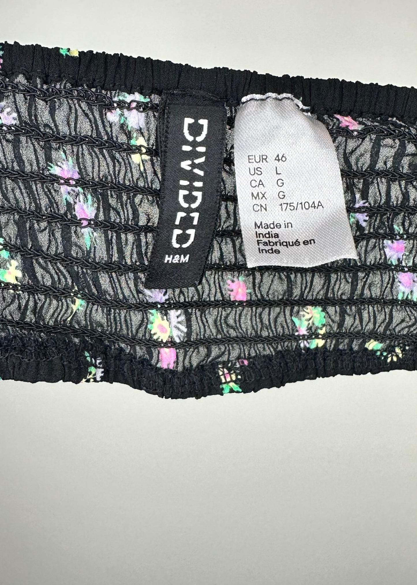 Black Floral Dress with Open Back by H&M/Divided