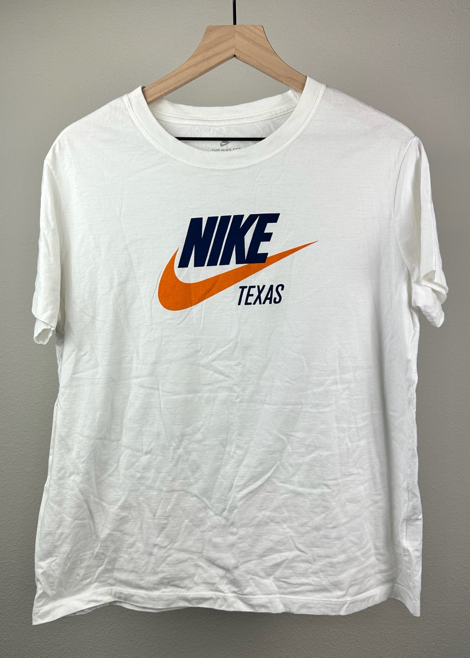 White Texas T Shirt w Orange Check by Nike Off Racks Shop