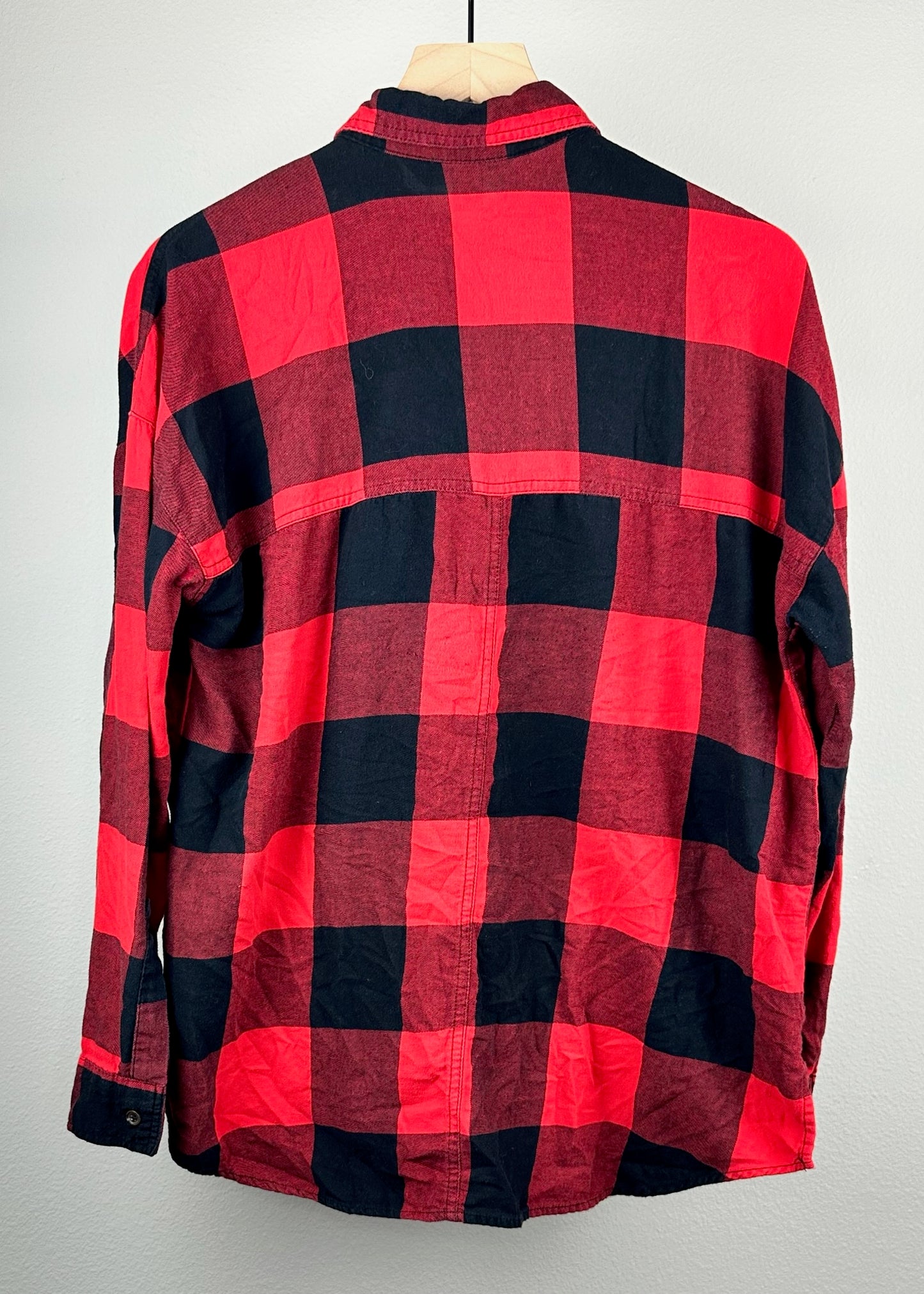 Red and Black Plaid Button Up by Old Navy