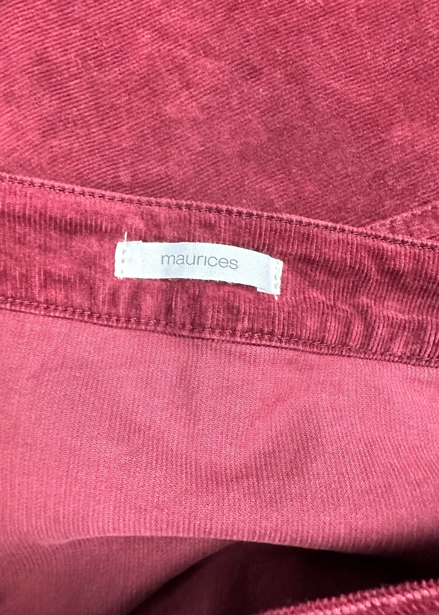 Burgundy Corduroy Skirt by Maurices