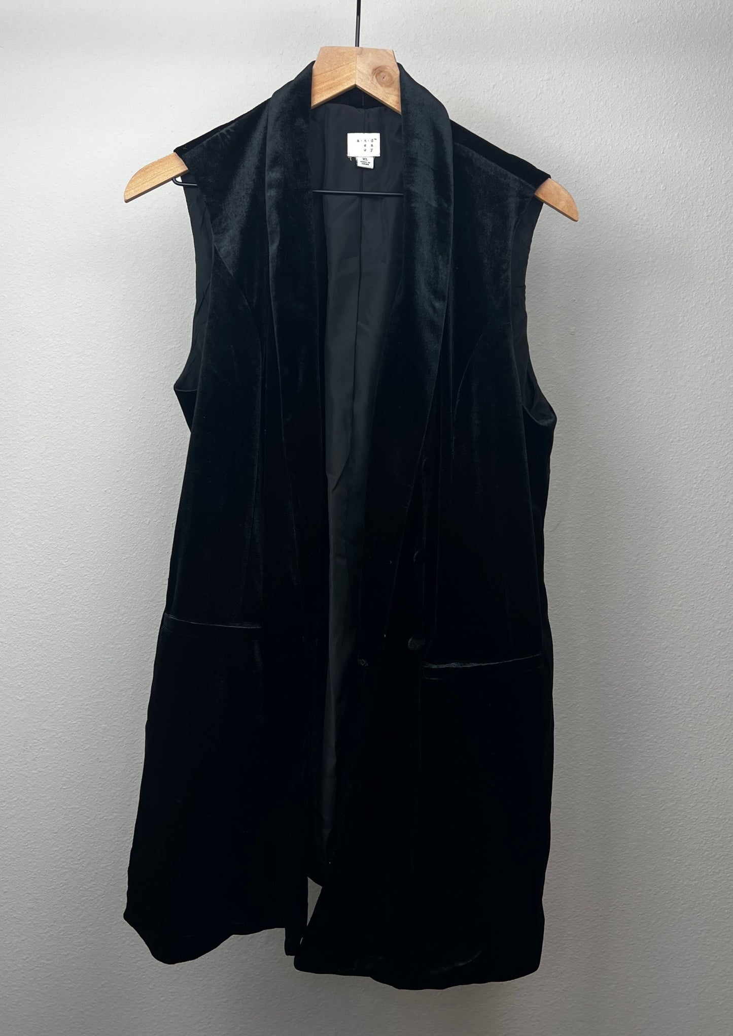 Black Velvet Vest By A New Day