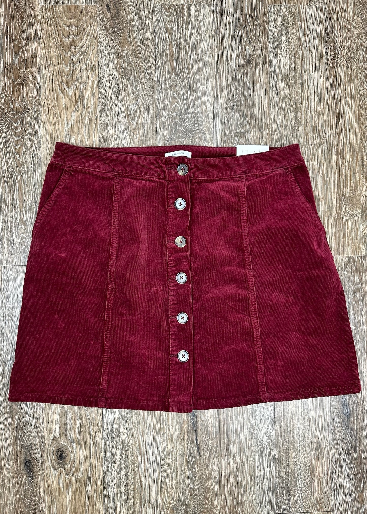 Burgundy Corduroy Skirt by Maurices