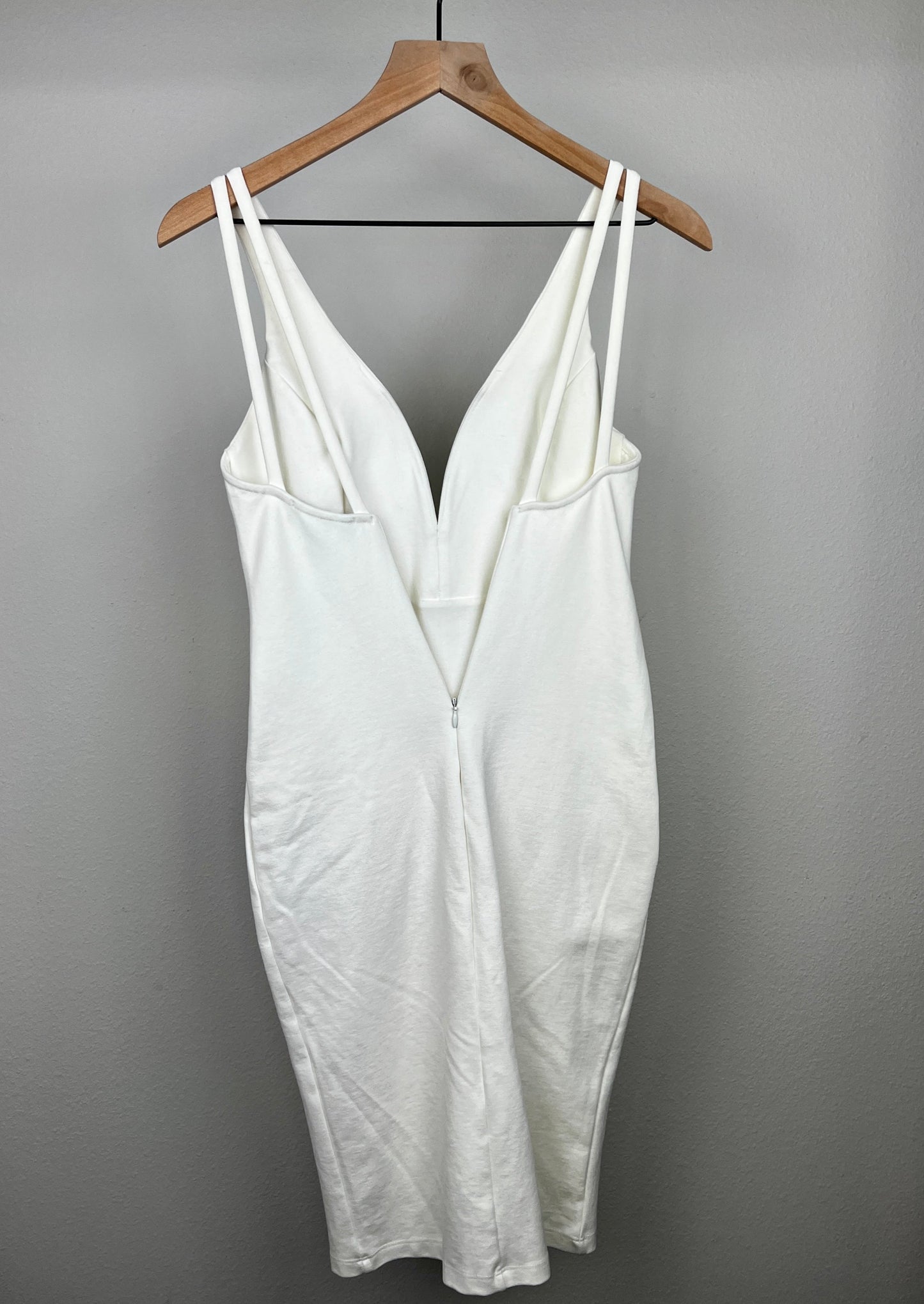 White V Neck Dress By Lulus