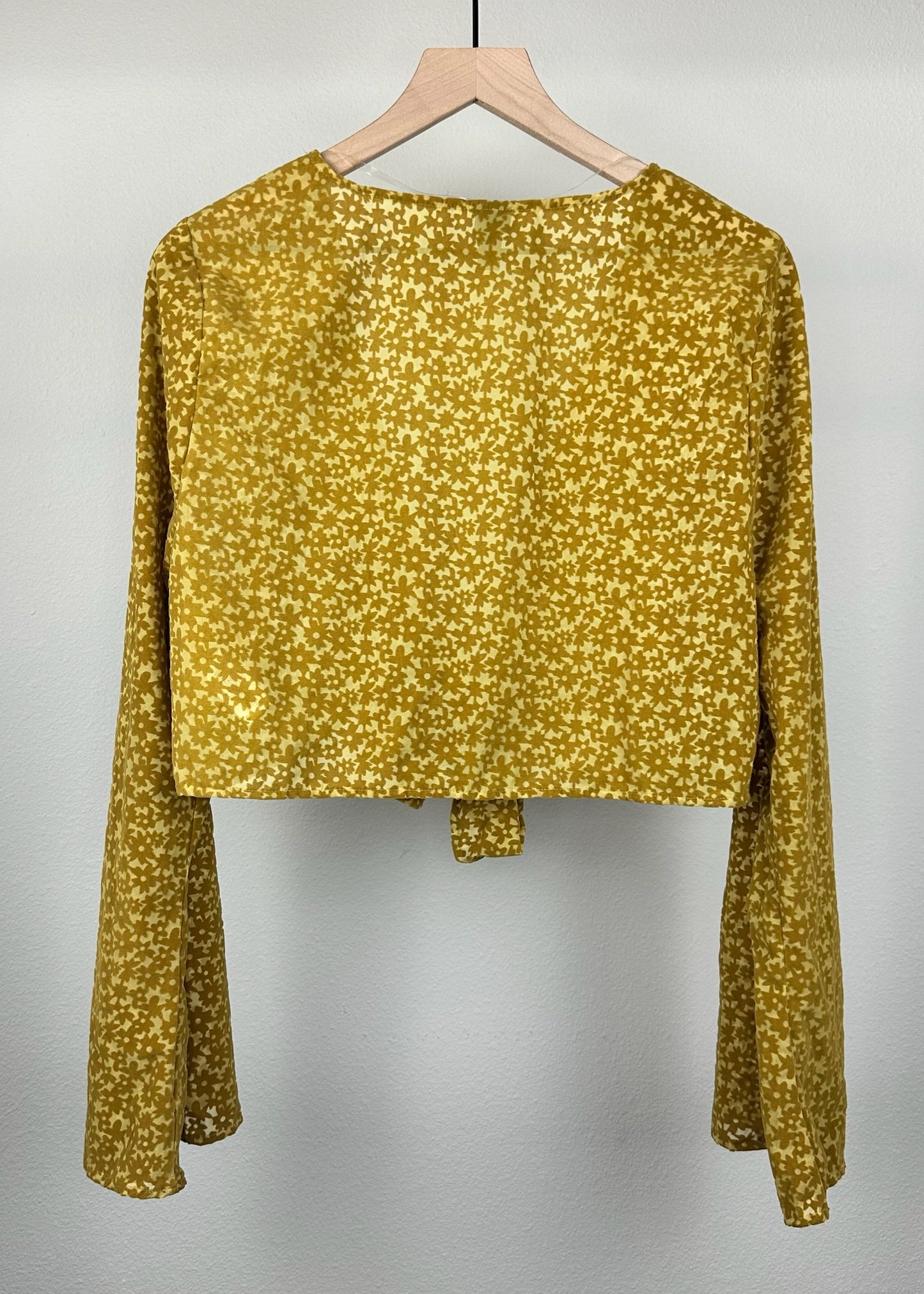Mustard Flower Tie Up Shirt by Wild Fable