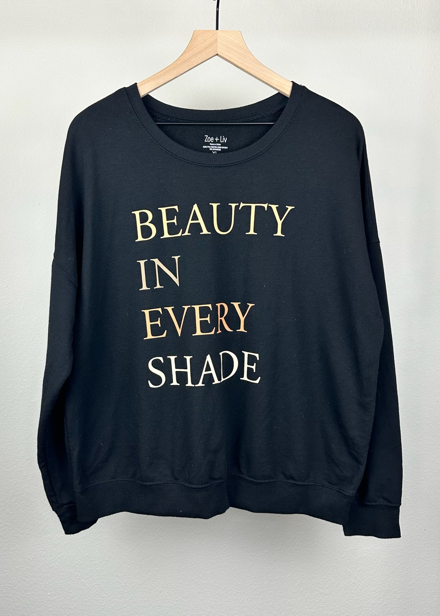 Every Shade Black Sweatshirt (only) by Zoe + Liv