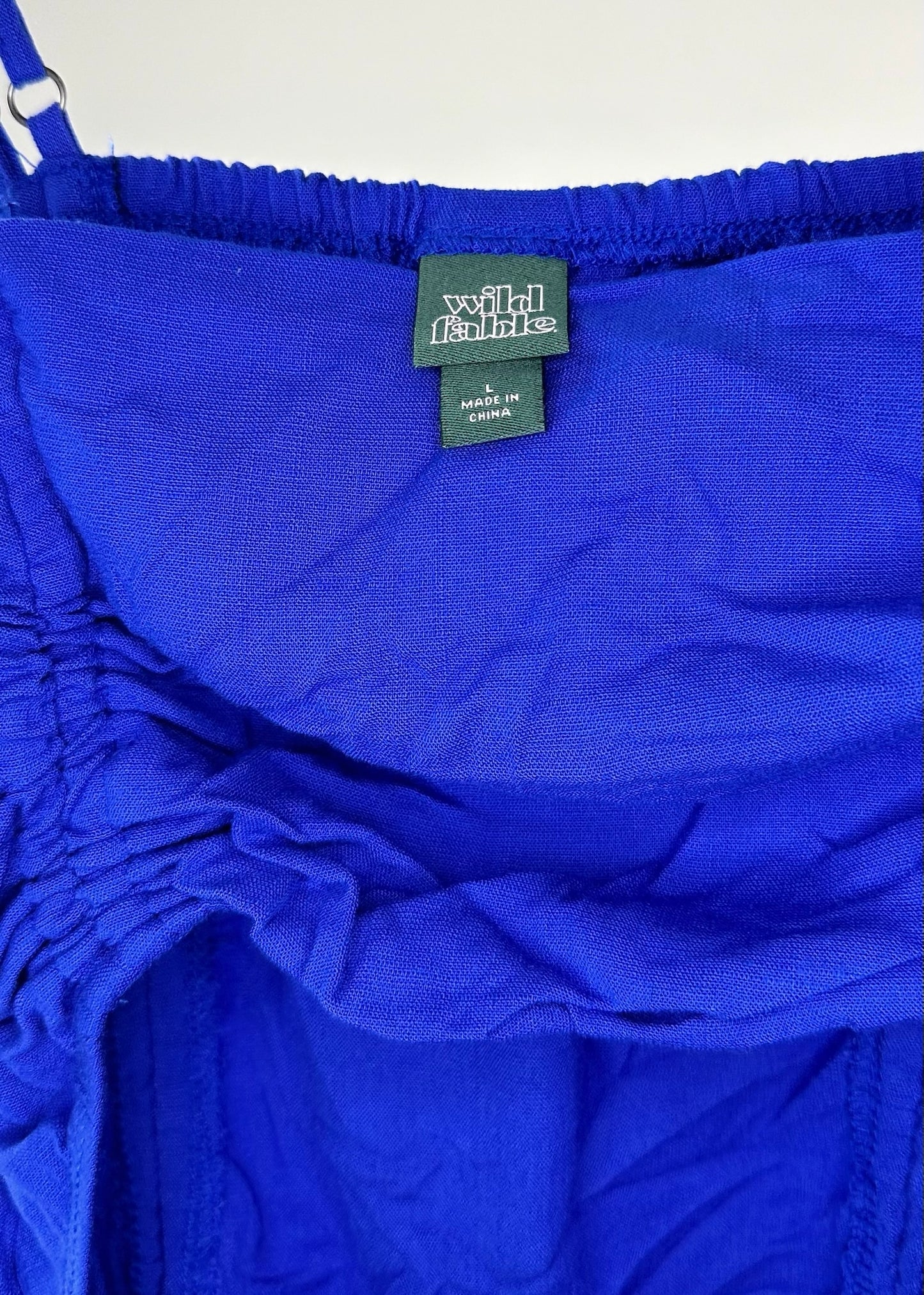 Wild Fable Blue Ruched Cutout Dress