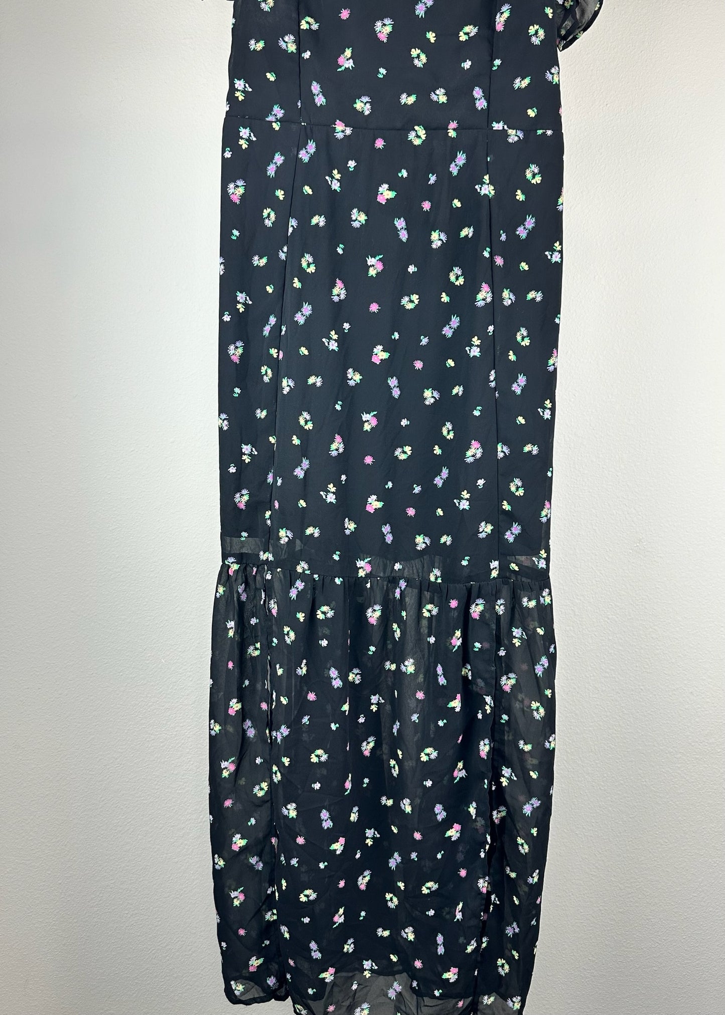 Black Floral Dress with Open Back by H&M/Divided