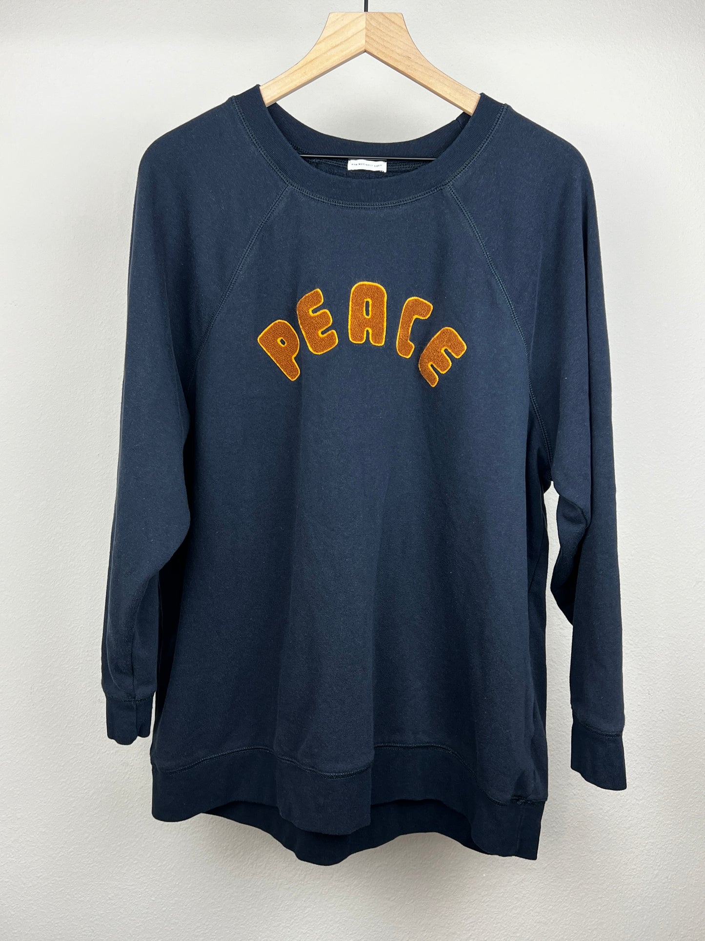 Navy Peace Sweater By American Eagle