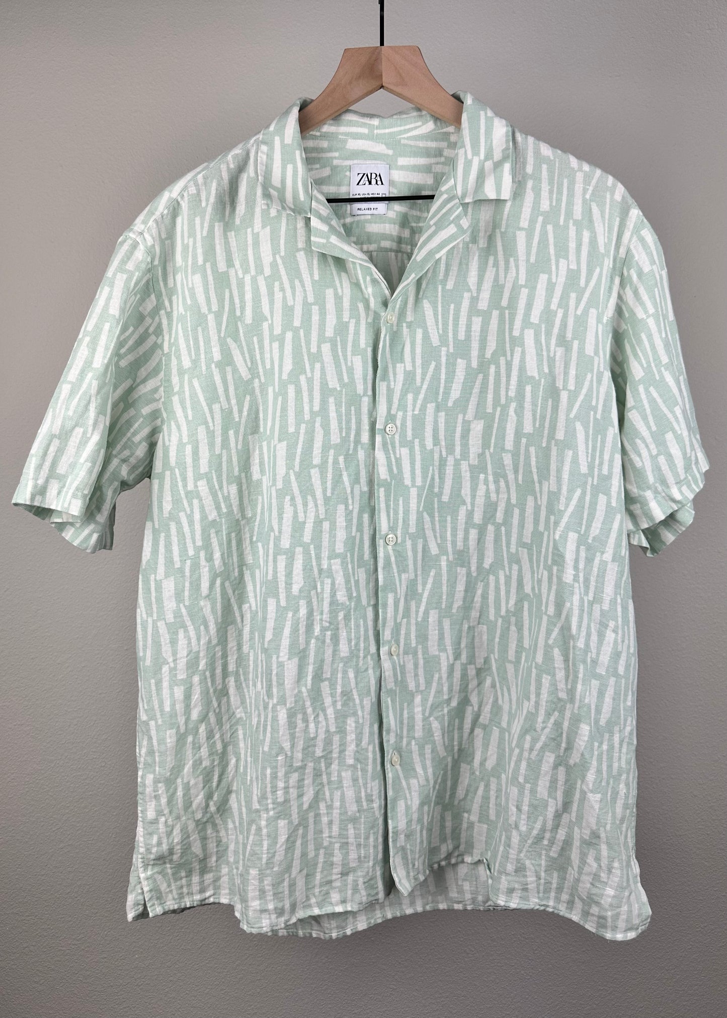 Green Button Up by Zara