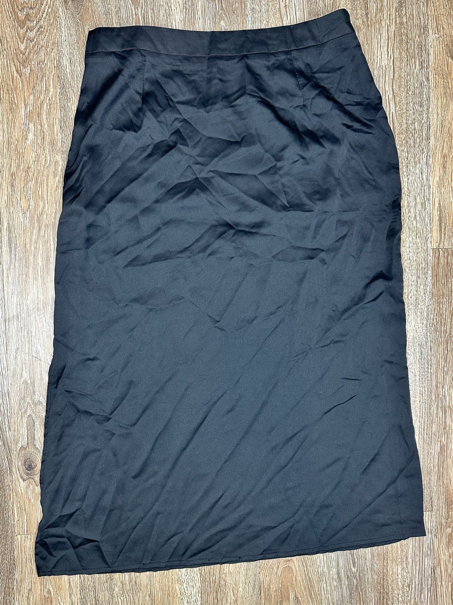 Black Satin Skirt by Misguided
