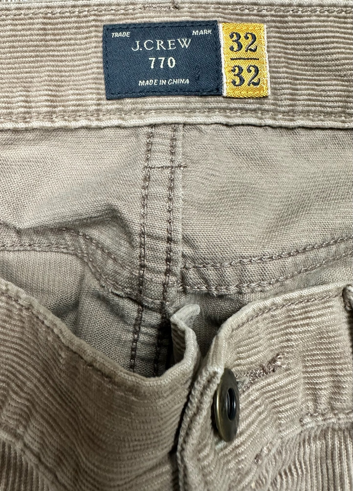 Tan Corduroy Straight-Fit Pants by J. Crew