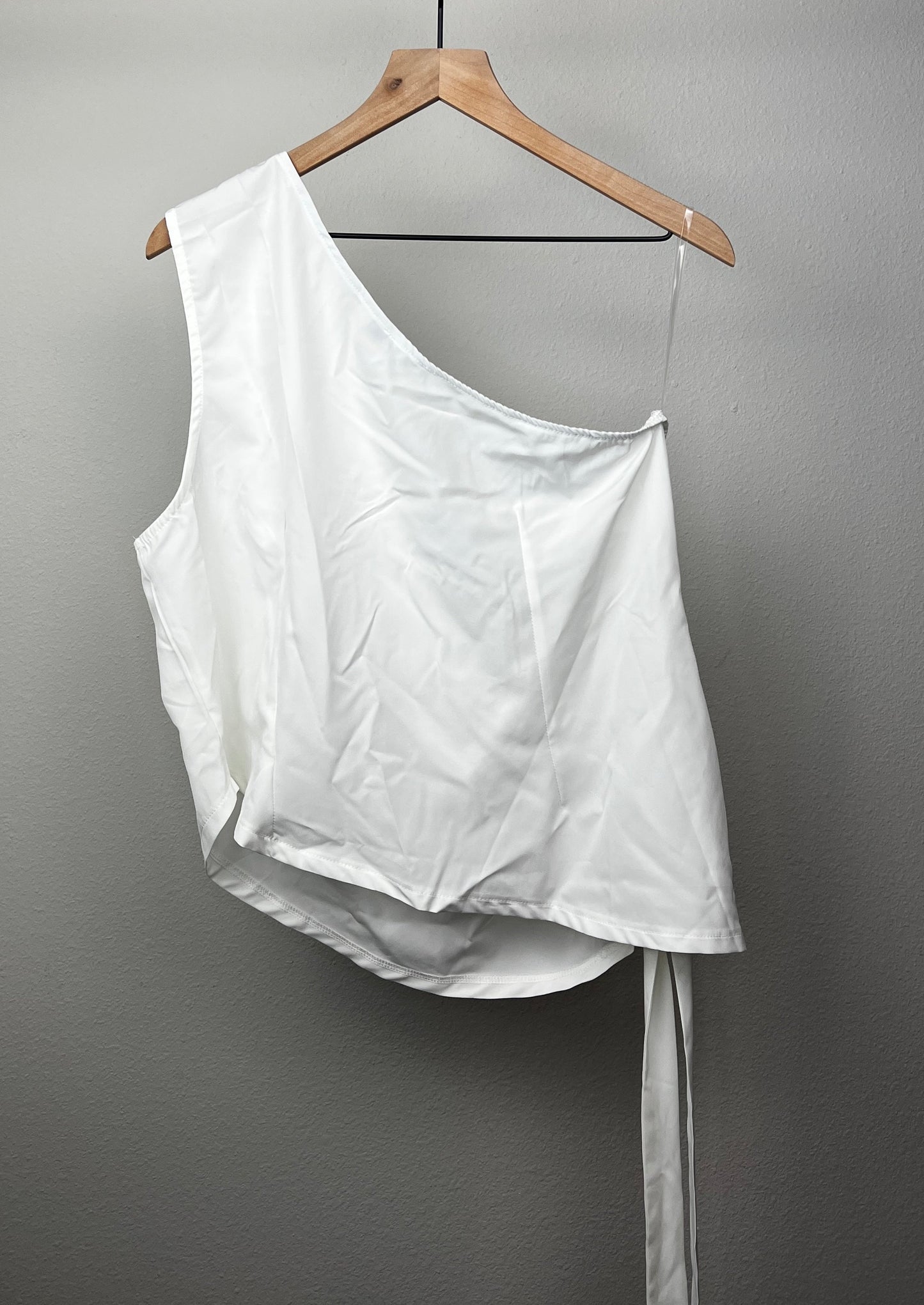 White One Shoulder Blouse By Boohoo