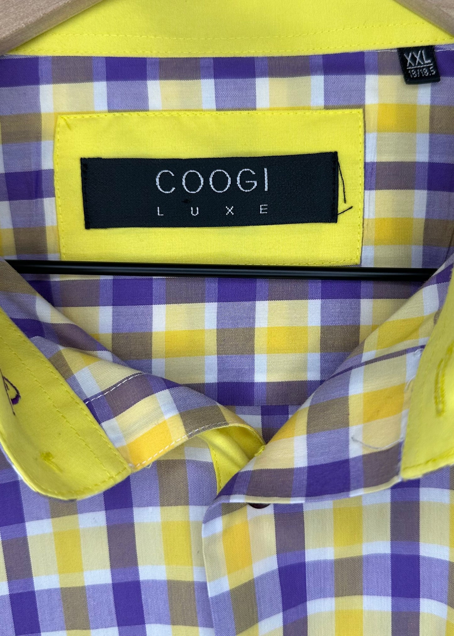 Purple and Gold Coogi Luxe Button Up