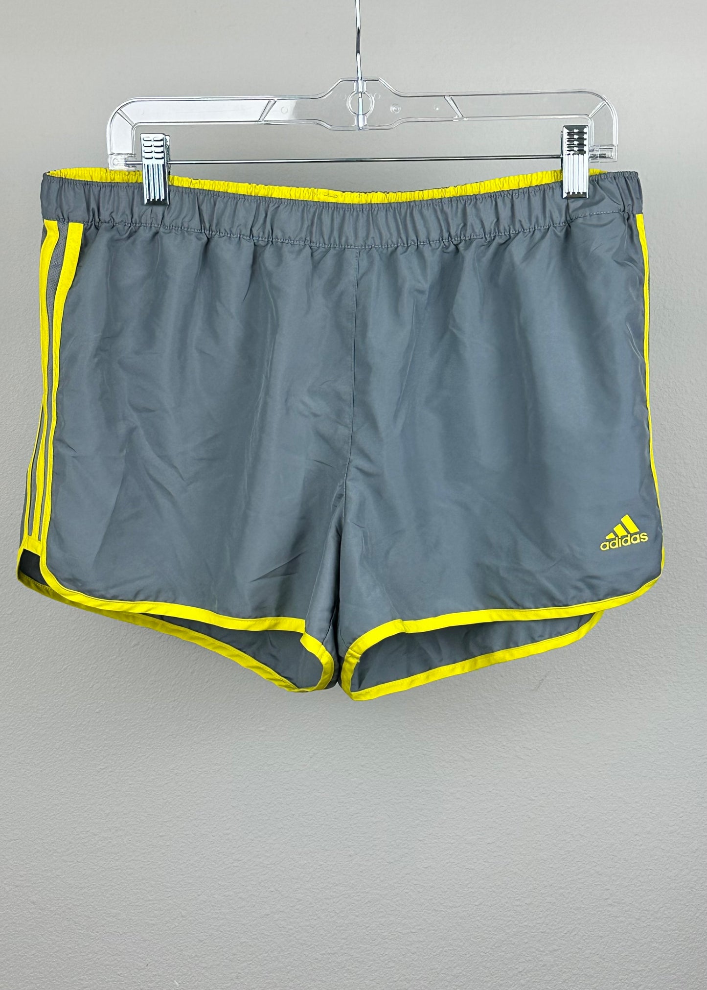 Adidas Yellow Stripe Running Shorts