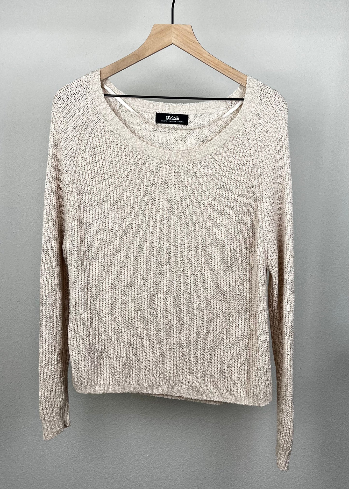 Lulus Tan Long Sleeve Sweater