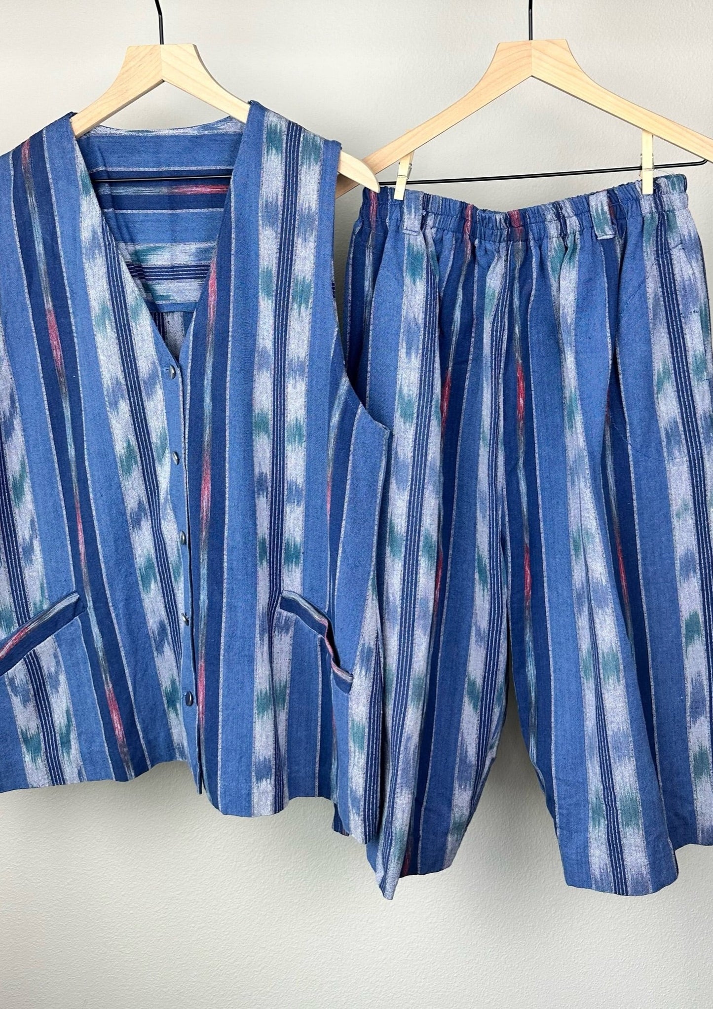 Vertical Aztec Striped Short Set