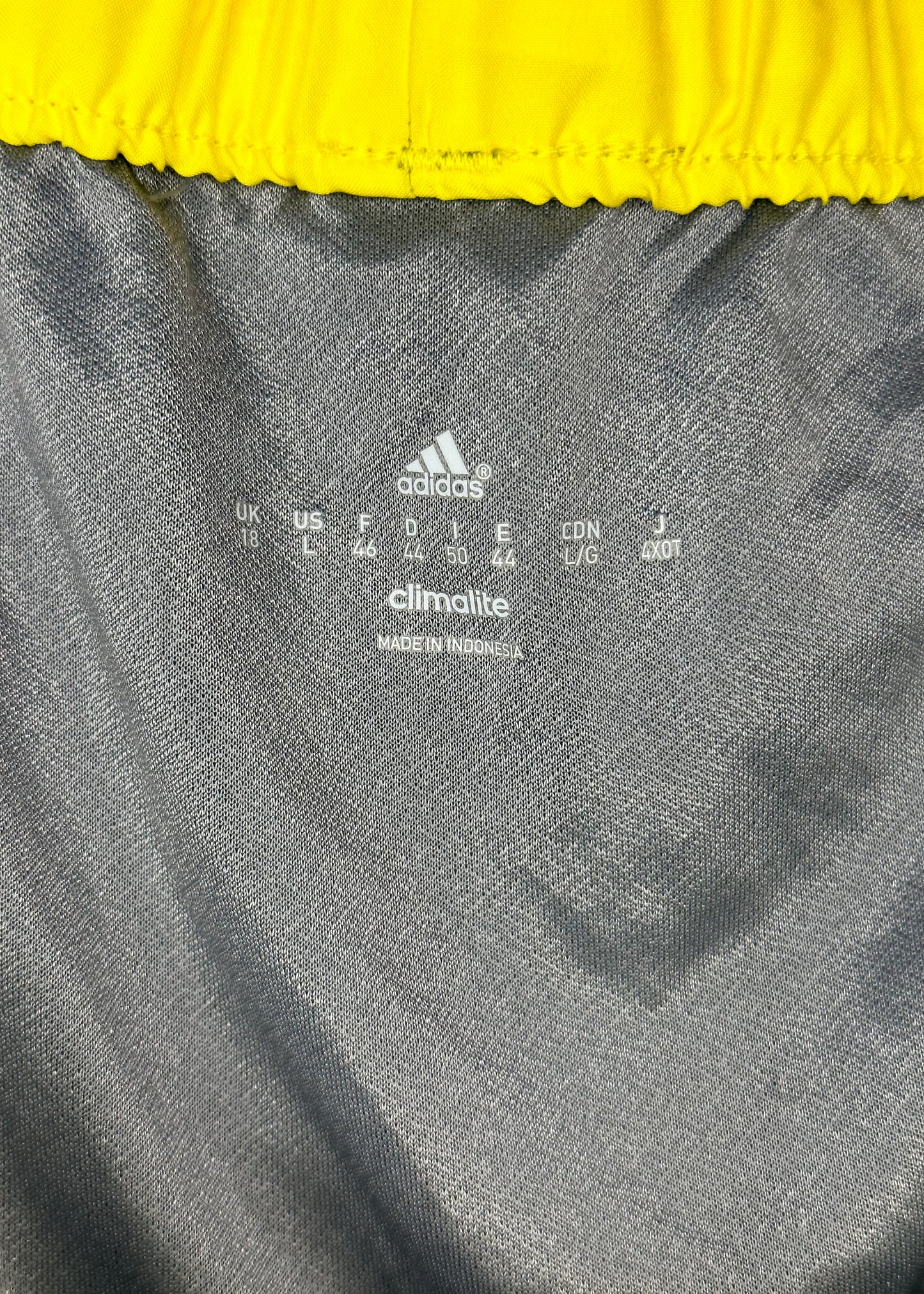 Adidas Yellow Stripe Running Shorts