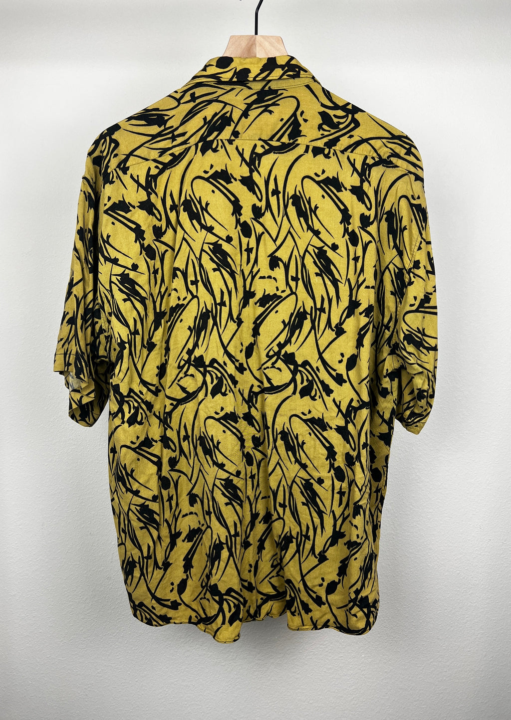 Yellow and Black Button Up By Montello